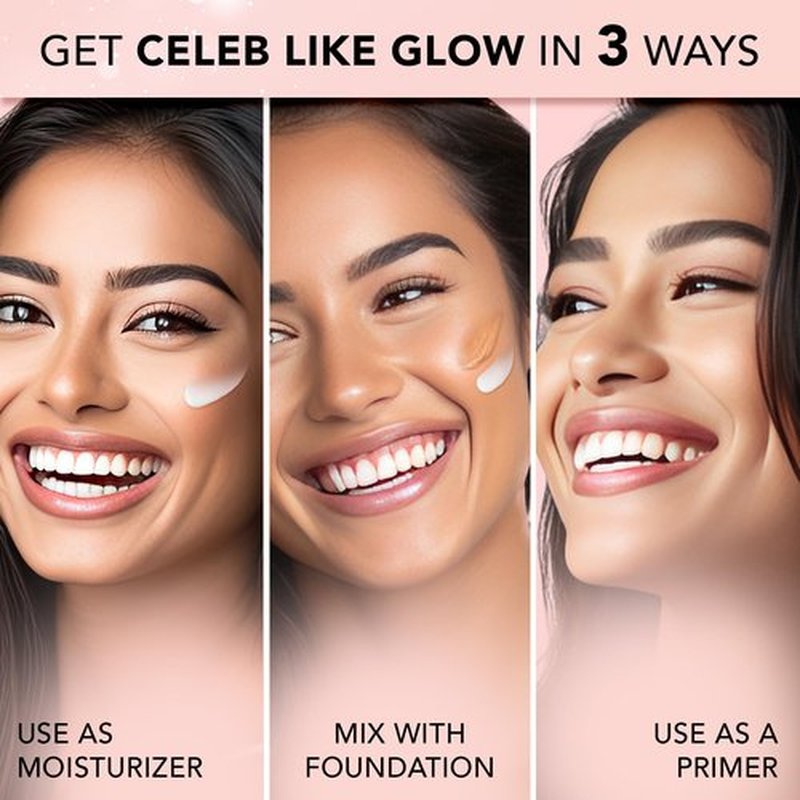 FACE'S CANADA Strobe Cream | Primer + Highlighter + Moisturizer | Shea Butter & Intense Hydration Flawless Radiant Dewy Skin For Illuminating & Glowing Makeup Base - Pink, 30g (1.05 Oz)