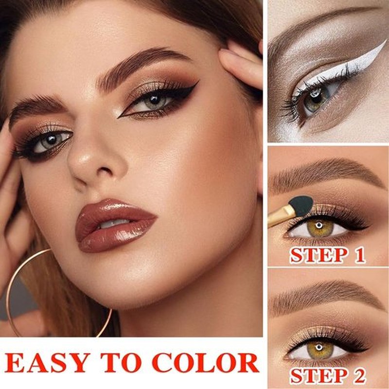DOUKLLT Professional Makeup Eyeshadow Pallet Kit, All About Colorful Matte Shimmers Eye Makeup Palette, Natural Make Up Eye Shadows Cosmetics Gift Smokey Pallet Set, Safe for Sensitive Eyes (7-color)