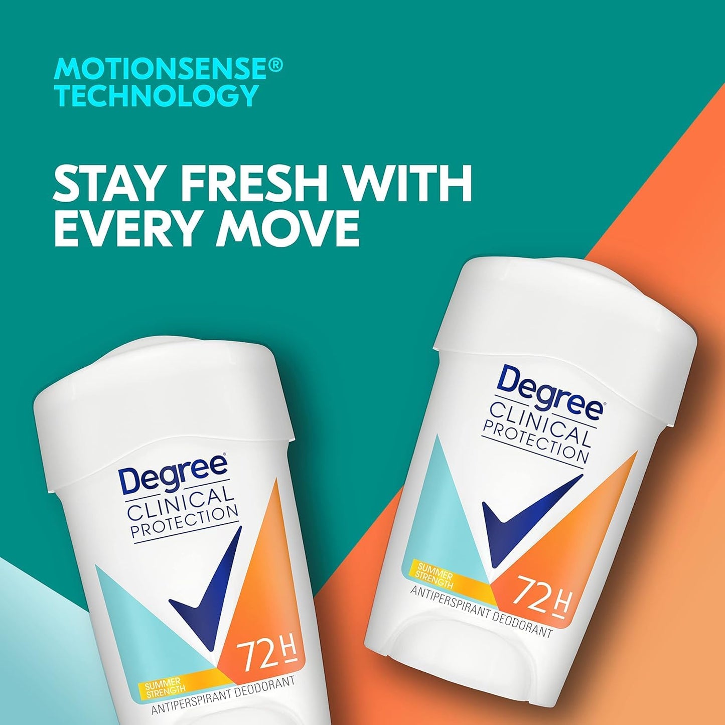 Degree Clinical Protection Anti-Perspirant & Deodorant, Summer Strength 1.7 oz ( Pack of 4)