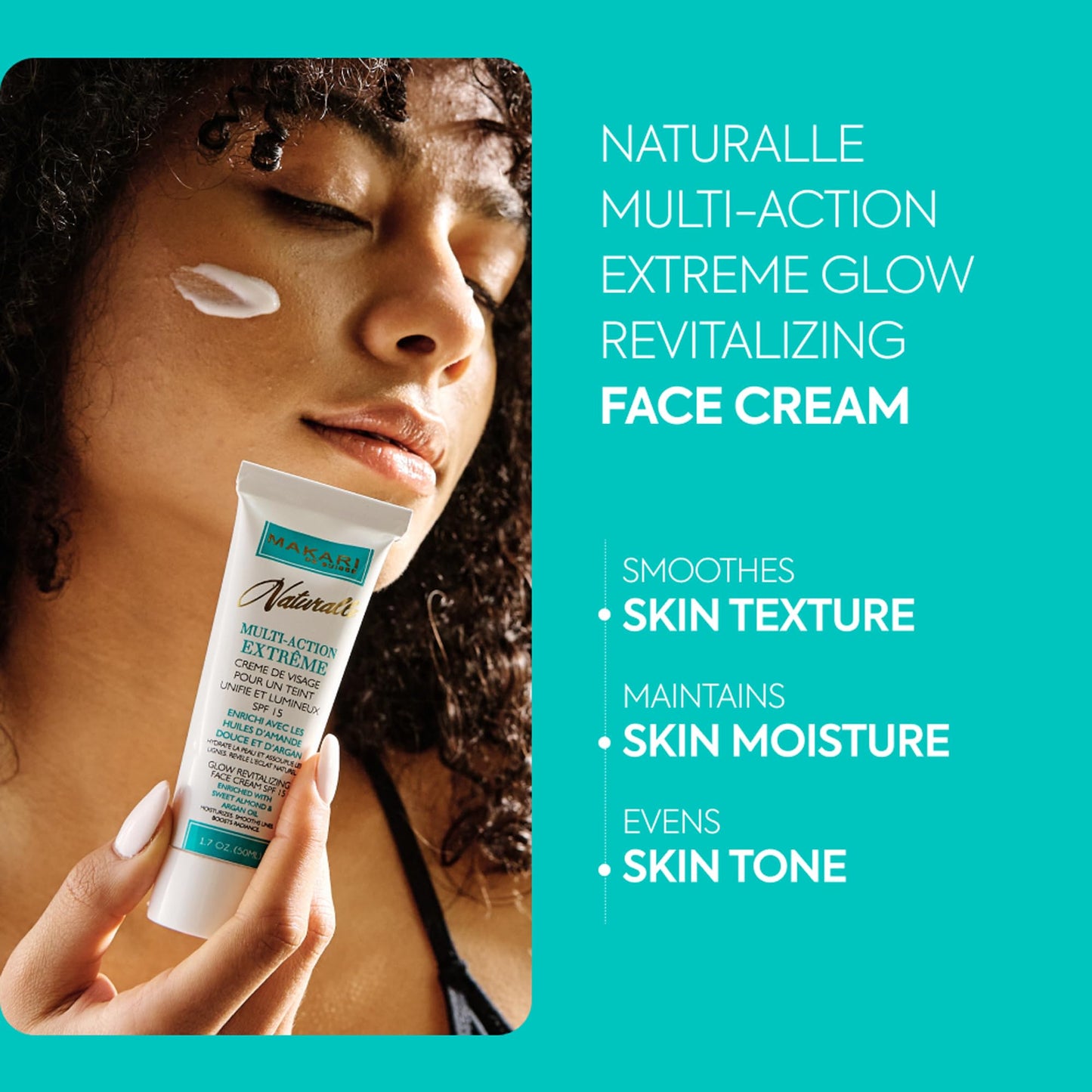 Makari Naturalle Multi-Action Extreme Moisturizing Brightening Cream (1.7 oz) | Clarifies Dark Spots and Blemishes | Protects Against Sun | Softens Skin | Recommended for Sensitive to Dry Skin Types