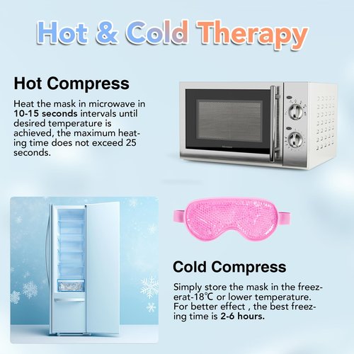 XPCARE Colding Ice Face Mask and Cooling Eye Mask for Puffy Eyes & Migraine Relief Gel Eye Mask Cool Face Ice Masks for Dark Circles Eye Surgery Sleeping Pressure Headaches Skin Care(Pink)