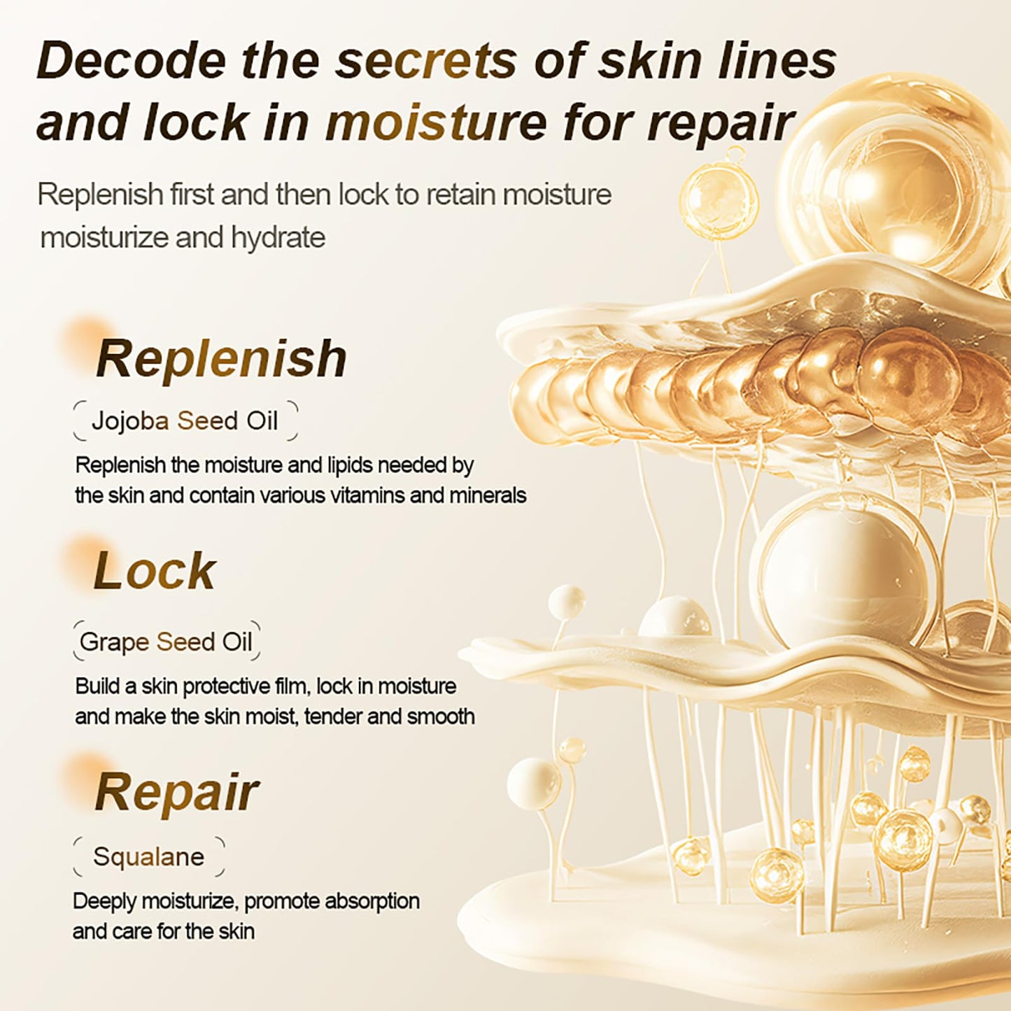 PORCOPE Facial Moisturizing Essence Oil - Facial repair, Anti-Aging and Moisturizing Facial Serum Contains Squalane Vitamin E and Plant Essential Oils Effectively Protect Your Skin (1 pack)
