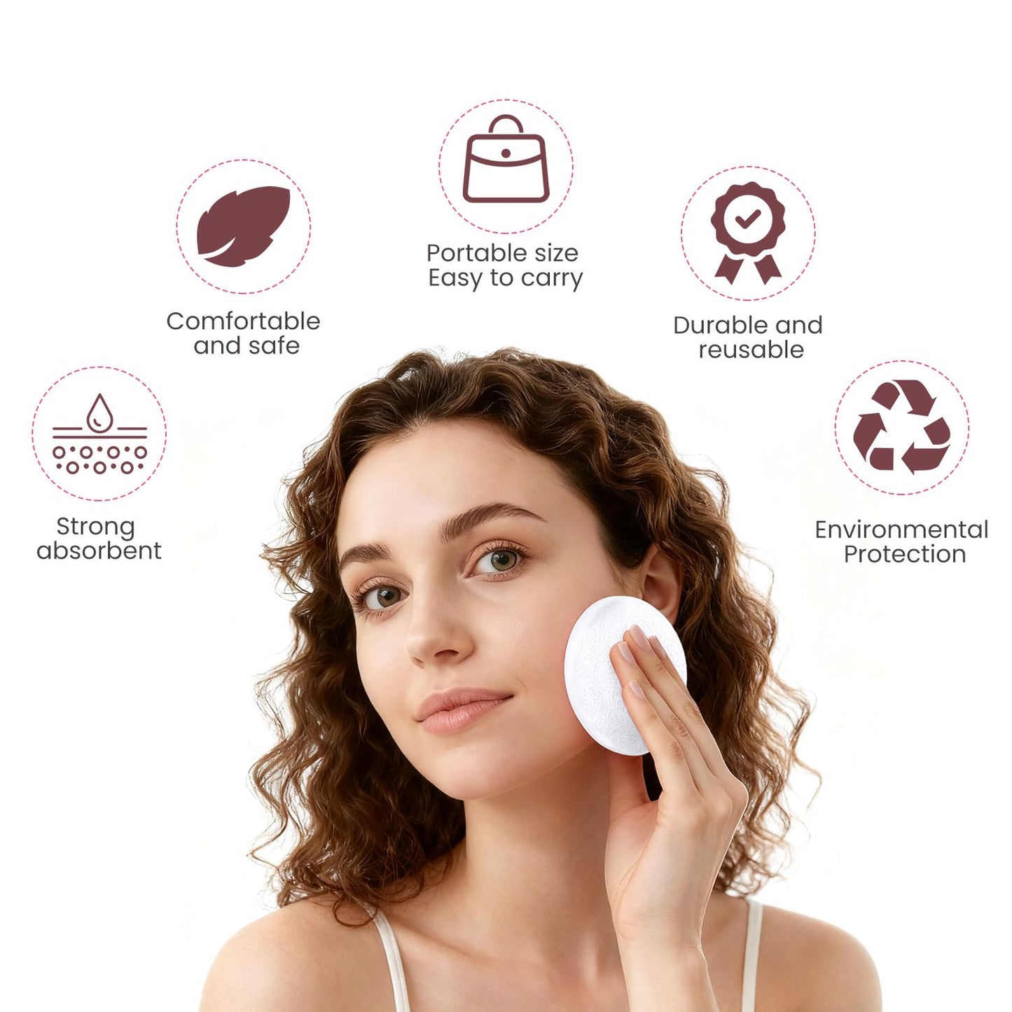 Akariyo 120 PCS-Compressed Facial Sponges,100% Natural Cellulose Face Sponge, Professional Cosmetic Spa Sponges for Daily Facial Cleansing,Exfoliating,Makeup Removal,Travel Skincare Essentials (White)