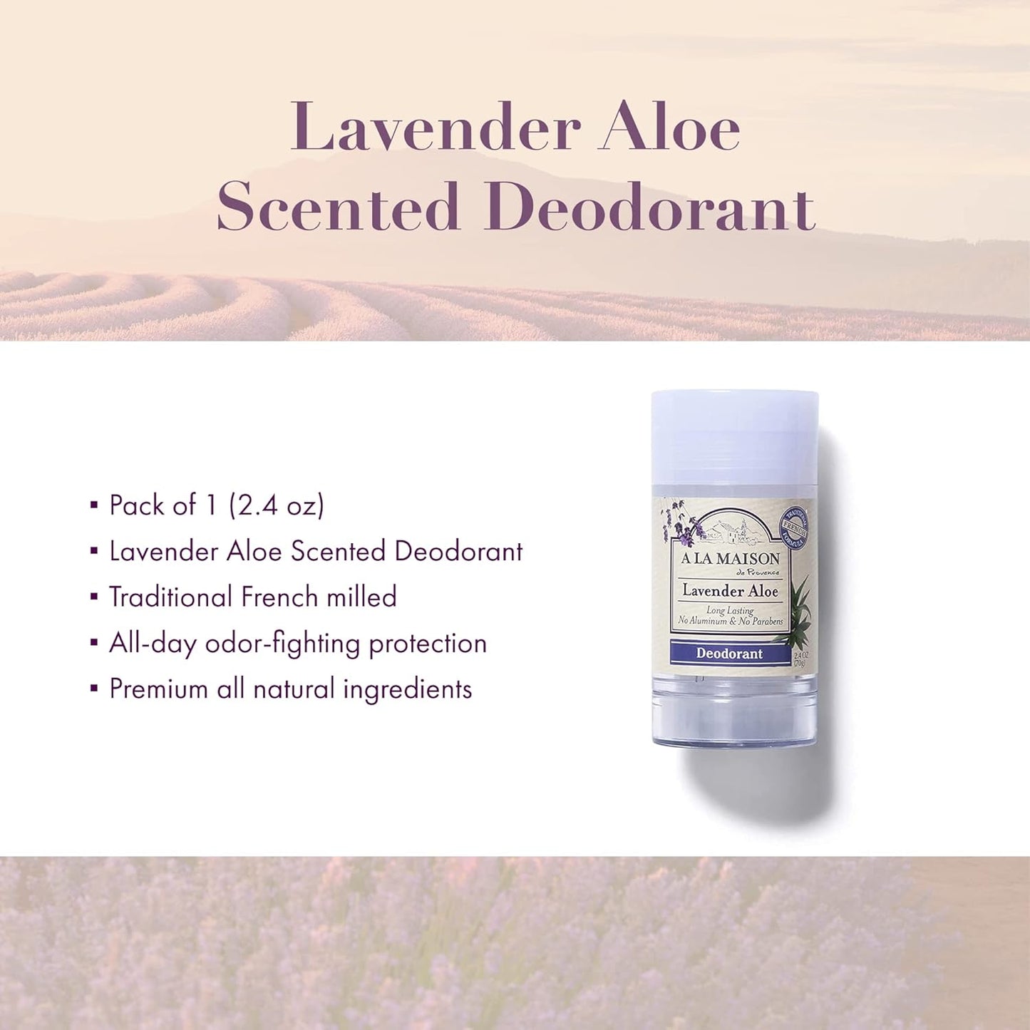 A La Maison Fresh Sea Salt Aluminum Free Deodorant for Women and Men - Natural Deodorant (3 Stick Bulk Pack)