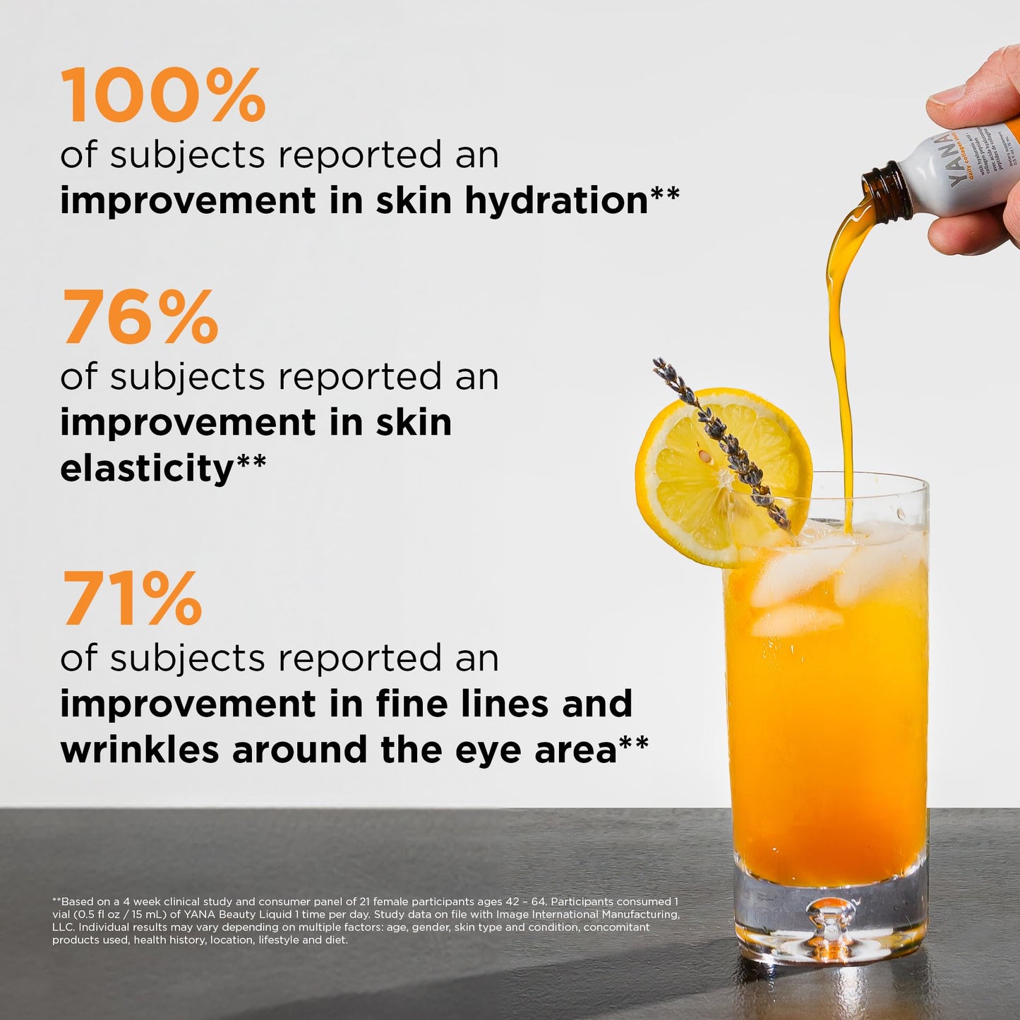 IMAGE Skincare, YANA Liquid Collagen Shots, 2500 mg Hydrolyzed Bovine Collagen Peptide Supplement with Biotin, Natural Citrus Flavor, 28 Daily Shots