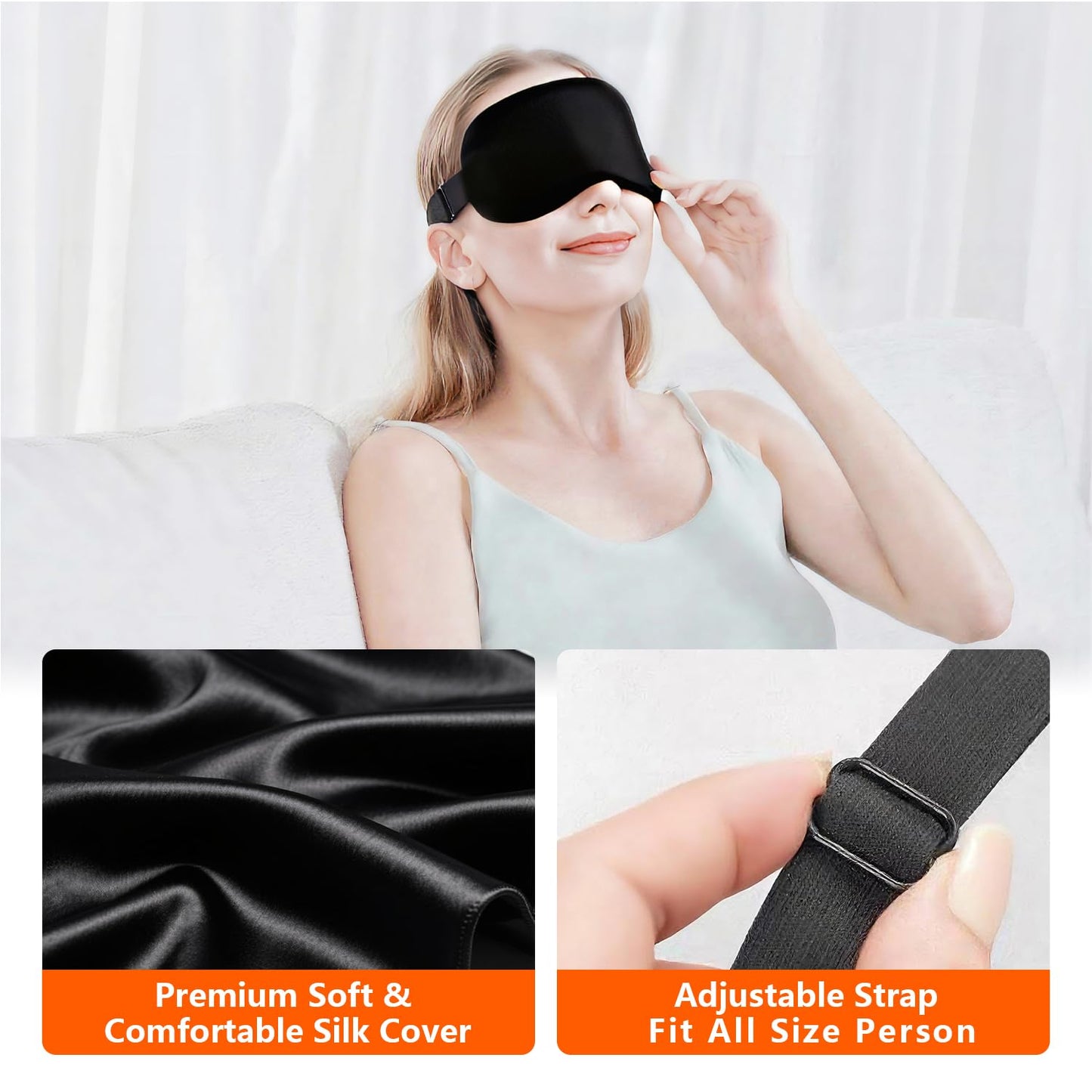 Natural Microwave Heated Eye Mask for Stye Eye Treatment -Moist Heat Warm Compress for Eyes -Premium Silk Eye Mask for Dry Eyes, Sinus, MGD-10 min Heat Therapy -Washable Cover & Adjustable Strap