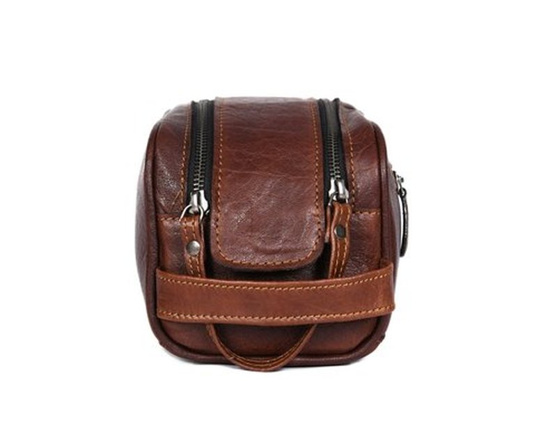 Leather Toiletry Travel Pouch Leather Waterproof Dopp Kit By Aaron Leather Goods