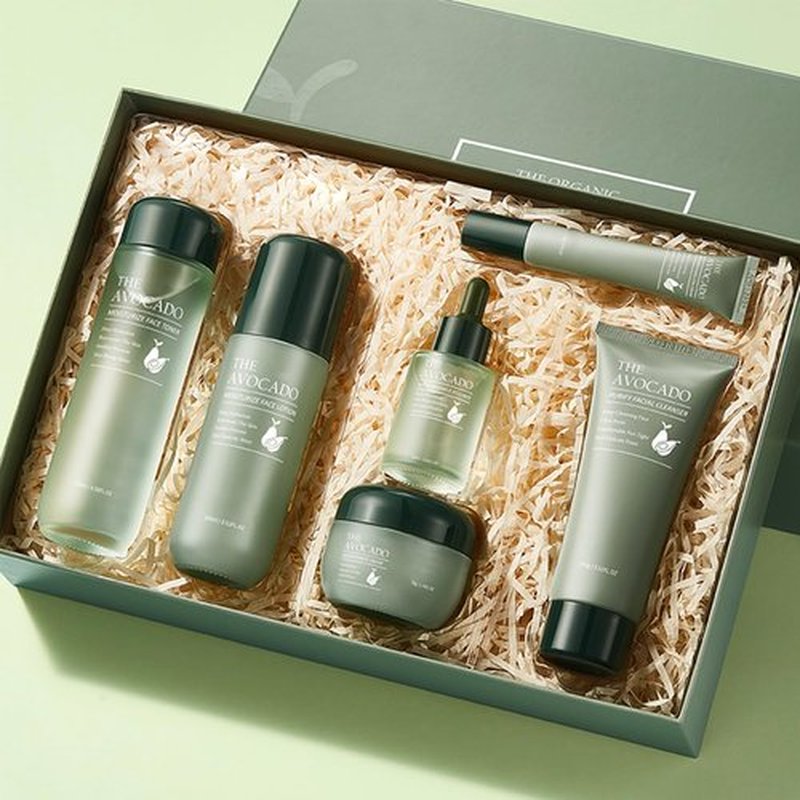 Avocado Skin Care Set for Women,6PCS Skincare Kits with Facial Cleanser, Toner, Serum, Lotion,Cream, Eye Cream, Moisturizing Korean Skin Care Set,Anti-Aging Skin Care Set,Face Care Gift Set for Women