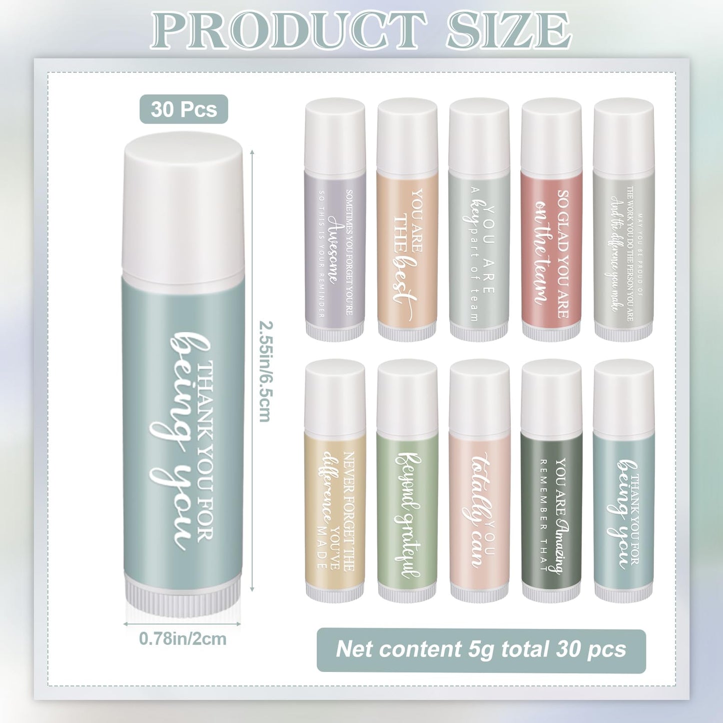 Swiffen 30 Sets Employee Appreciation Gifts Lip Balm Bulk Thank You Gifts for CNA Nurse Paraprofessional Women Team Coworkers Staff Volunteer Baby Shower Bridal Wedding Favors for Guests