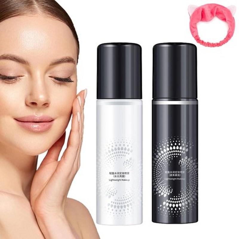 Long Lasting Hydrating Makeup Setting Spray, Long Lasting Makeup Setting Spray, Makeup Setting Spray for Face, Setting Spray For Makeup Long Lasting for All-Day Makeup Perfection (Black+White, 1)