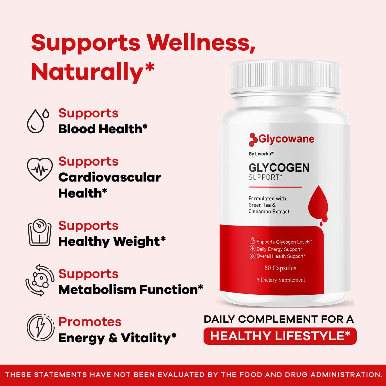 (2 Pack) Glycowane Capsules - Official Glycowan Advanced Glycogen Support Pills, All Natural Glycowane Supplement Maximum Strength Vitamin Health & Wellness Reviews, 120 Capsules for 1 Months