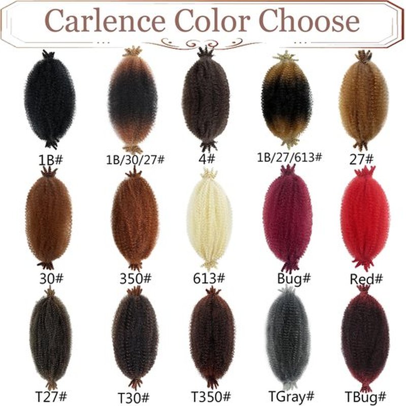 Afro Spring Twist Hair 12 Inch Cuban Twist Hair 8 Packs 4# Marley Twist Braiding Hair Springy Afro Twist Hair Extensions for Faux Locs (4#, 12 Inch(Pack of 8))