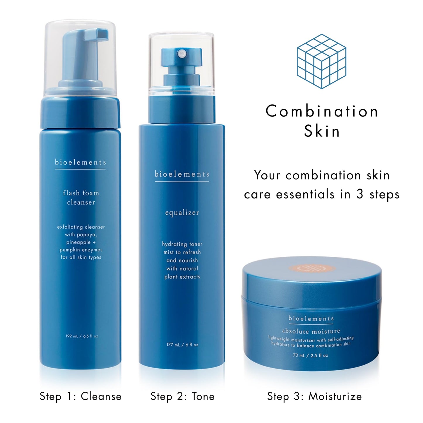 Bioelements Absolute Moisture - 2.5 fl oz - Lightweight Facial Moisturizer for Combination Skin - Smooth, Soft & Shine Free - Vegan, Gluten Free - Never Tested on Animals