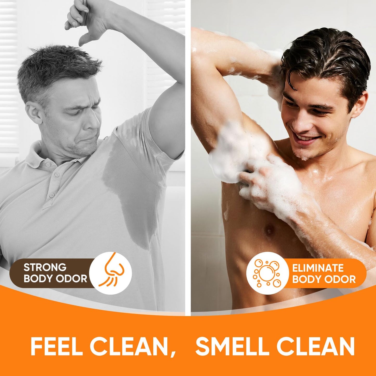 RYH 2 PCS Persimmon Soap Bar for Body Odor Control–Deodorizing & Eliminating Body Odor for Old People Smell, Natural Deodorant Persimmon Bar Soap, Persimmon Body Wash for Women & Men, 3.53oz/per