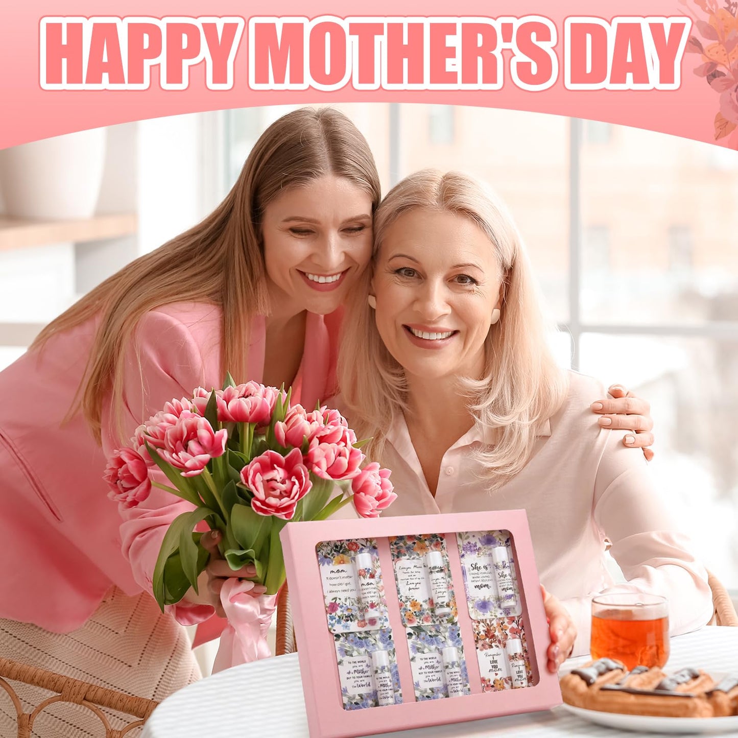 30 Pcs Mother's Day Birthday Gifts Bulk Mom Lip Balms Mother's Day Christian Gifts Best Mom Ever Church Mama Tea Party Favors for Women Her New Moms Grandma