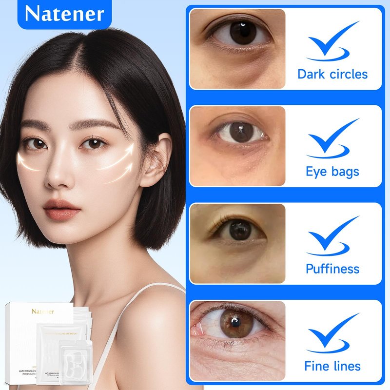 4 pairs PDRN & ECTOIN Micro Eye Patches, Under Eye Patches for Puffy eyes, Dark Circles & Wrinkle | Hyaluronic Acid, Kojic Acid, Collagen, Peptides, Vitamin C, Niacinamide - Korean Popular Eye Care