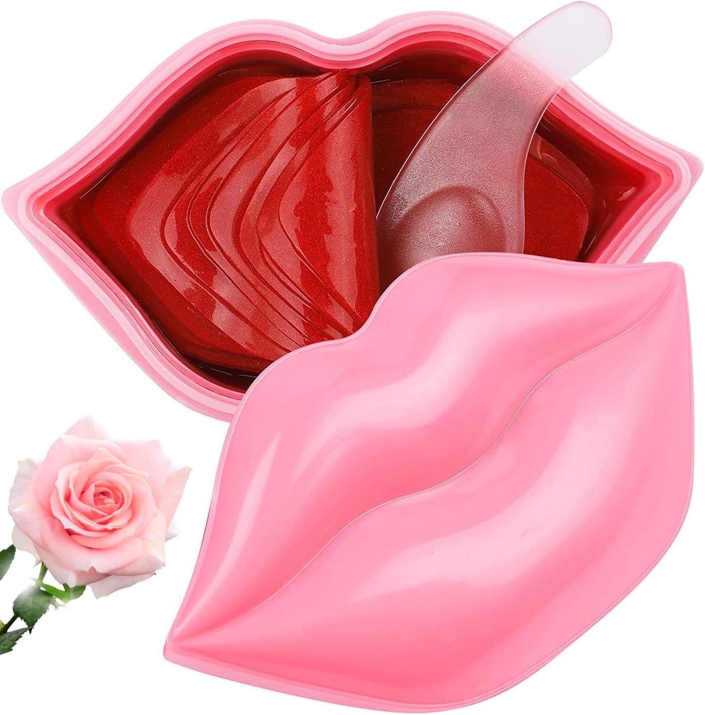VEZE Lip Masks 20 Pcs, Mask for Dry Lip, Sheets, Collagen Skin Care, Crystal Pads Moisturizing, Anti-Wrinkle, Anti-Aging, Firms & Hydrates Lips, Sleep Pink Count (Pack of 1)