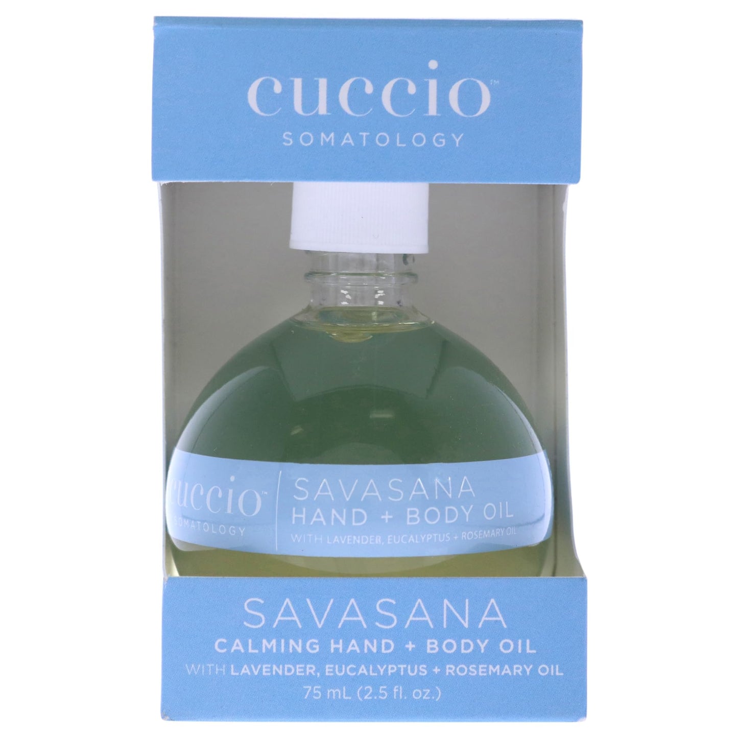 cuccio SOMATOLOGY Savasana Calming Hand and Body Oil - Intensely Moisturizing And Hydrating Blend - Made With Lavender, Eucalyptus, And Rosemary Oils - Soothe Your Mind And Nourish Your Body - 2.5 Oz