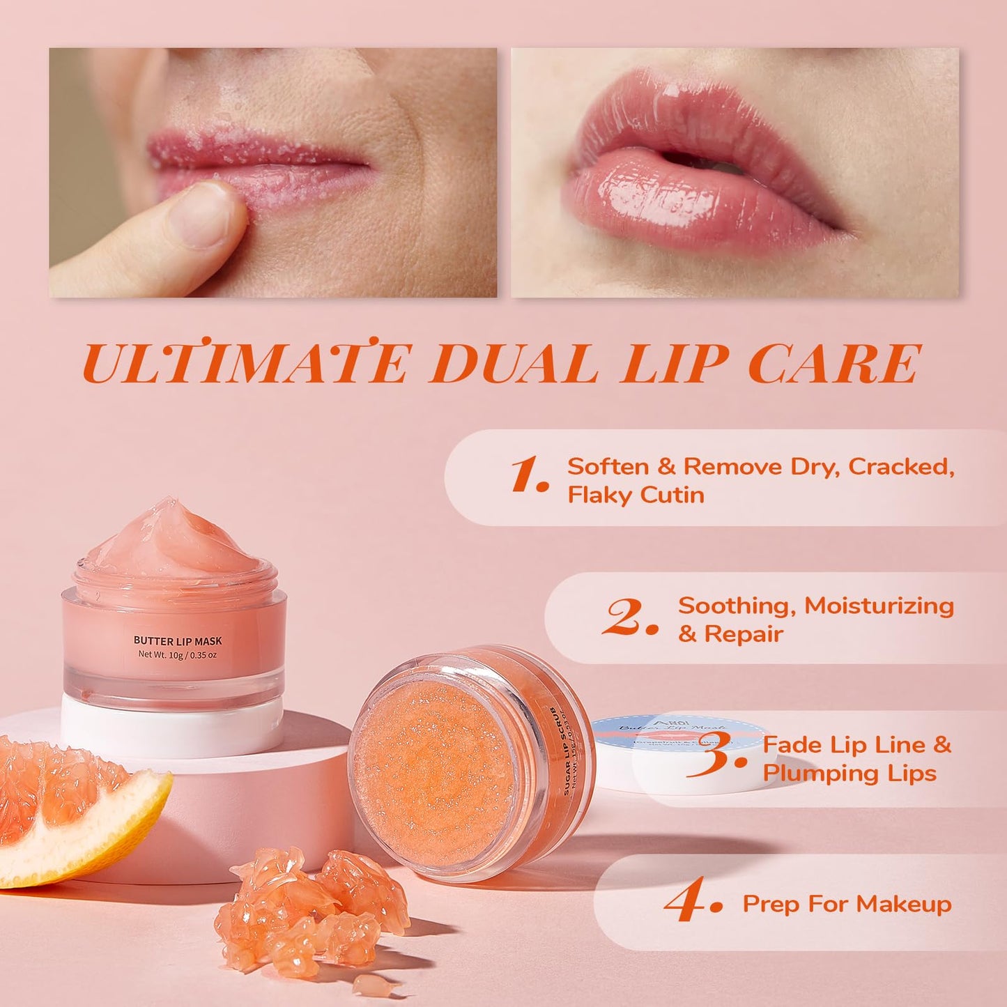 ANAI RUI Lip Scrub & Lip Mask Set, Graperuit