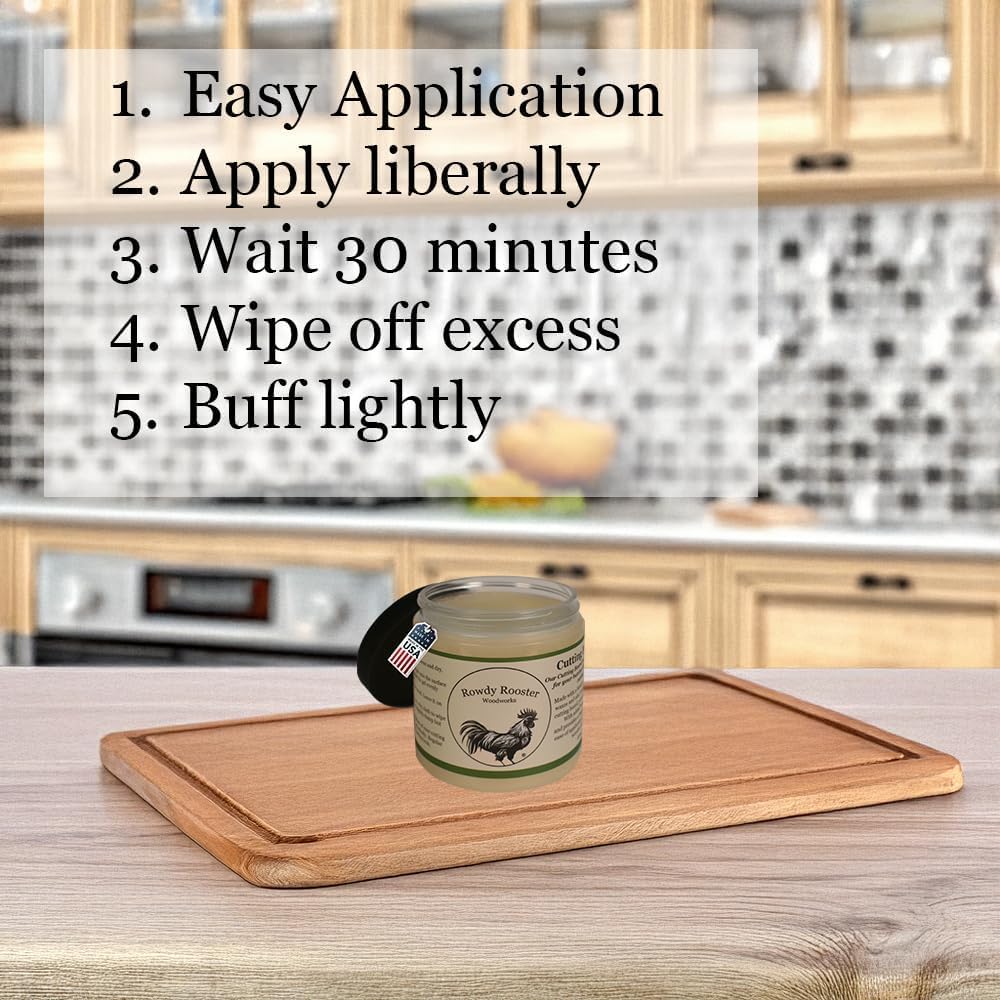 Cutting Board Gel - Beeswax and Mineral Oil Treatment in One - Food Grade Mineral Oil & Beeswax-Butcher Block Conditioner, Cutting Board Wax & Charcuterie Board Wax, Citrus Scent.-USA Made* (8 fl.oz)