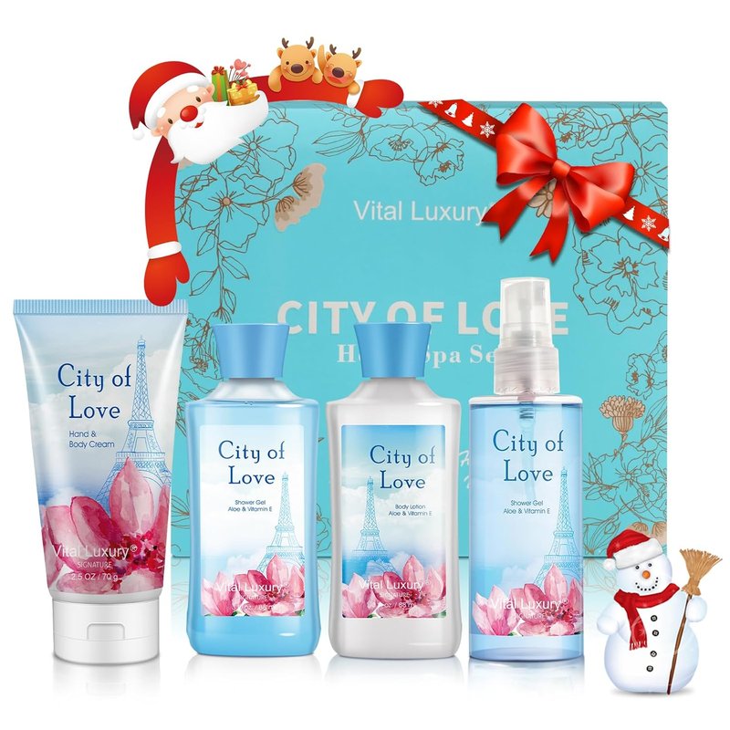 Bath & Body Kit - Ideal Skincare Gift Set | 3 Fl Oz Body Lotion, Shower Gel, Cream & Fragrance Mist