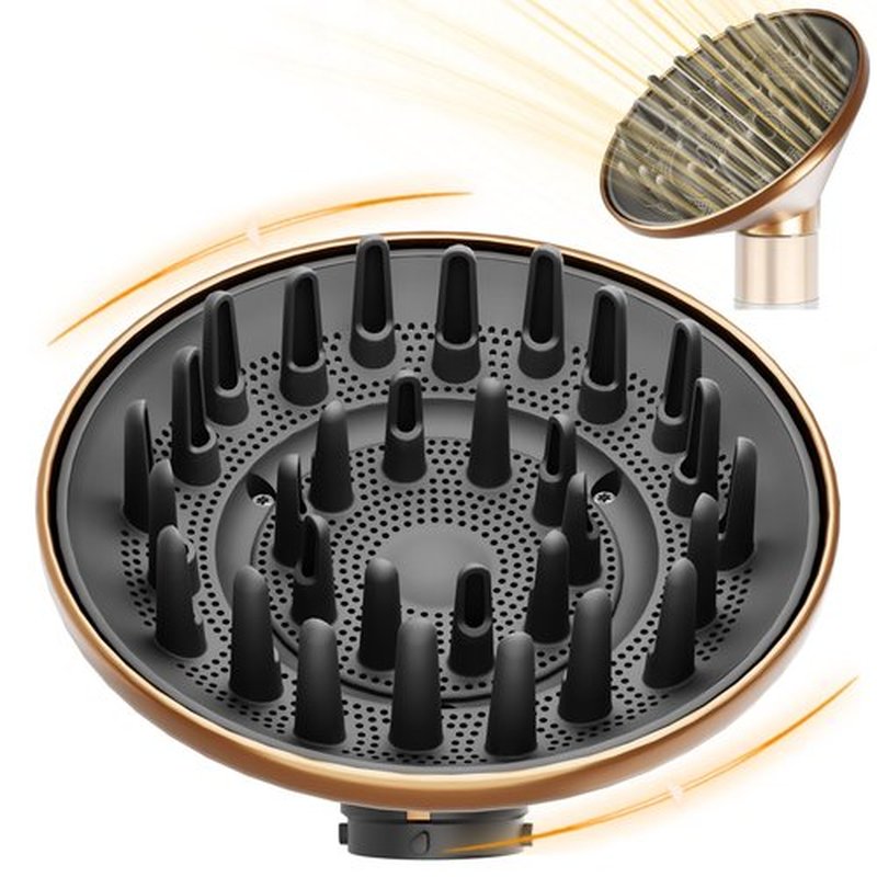 ZEPHBLOW Large Hair Diffuser Attachment for Dyson Airwrap, Upgraded 6-Inch Diffuser Nozzle Compatible with Airwrap Styler, Diffuser Attachment for Airwrap HS01/HS05,Gold