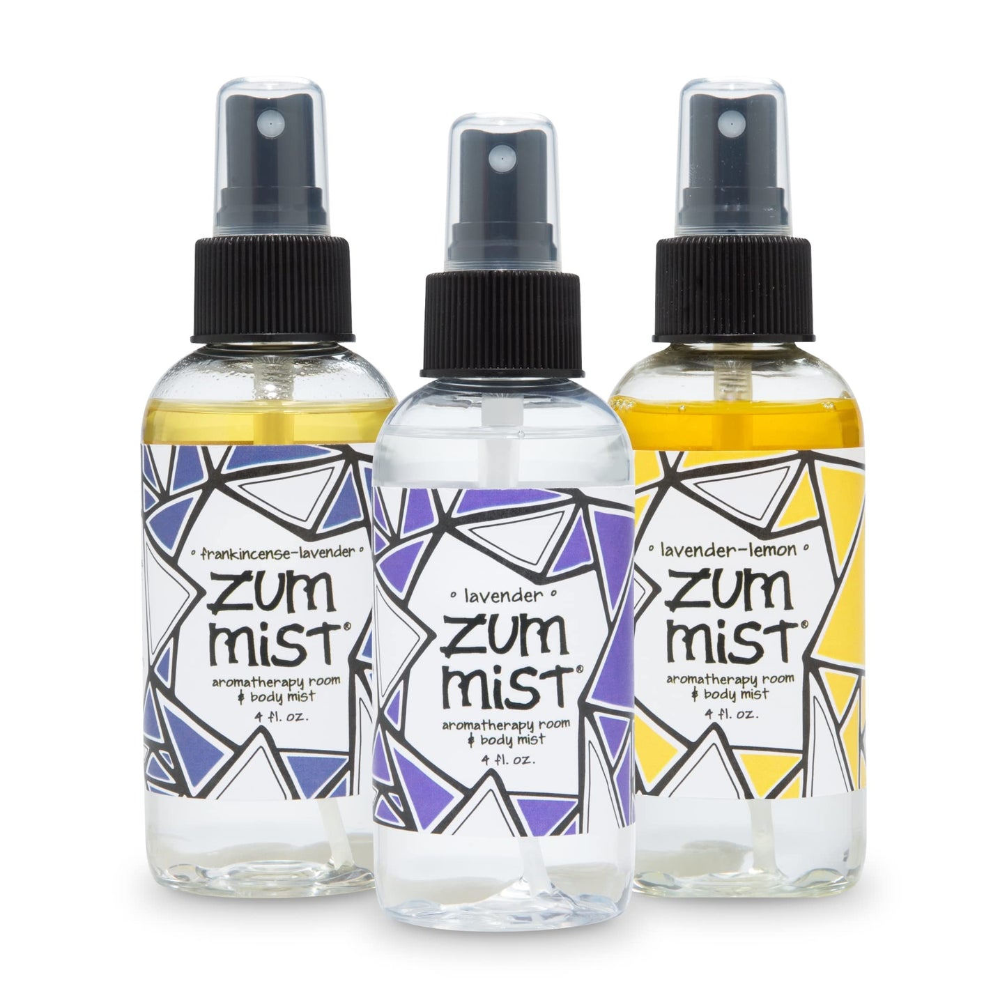Zum Indigo Wild Mist Room & Body Spray - Aromatherapy Essential Oil Spray - Natural Body Mist & Room Spray - Lavender Blends - 4 fl oz (3 Pack)