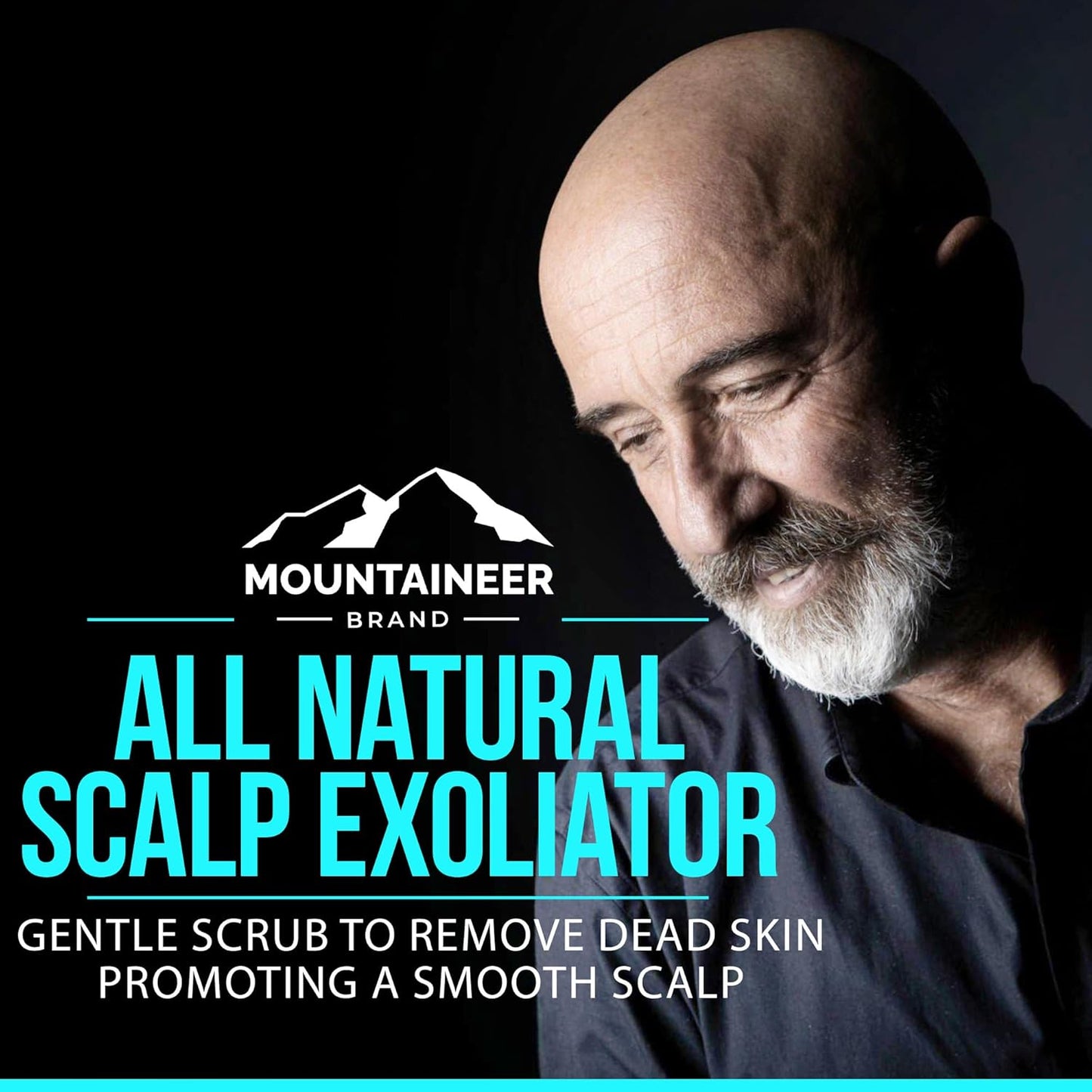 Natural Bald Head Exfoliator - Scalp & Face Scrub for Men | Fresh Scent | 4oz