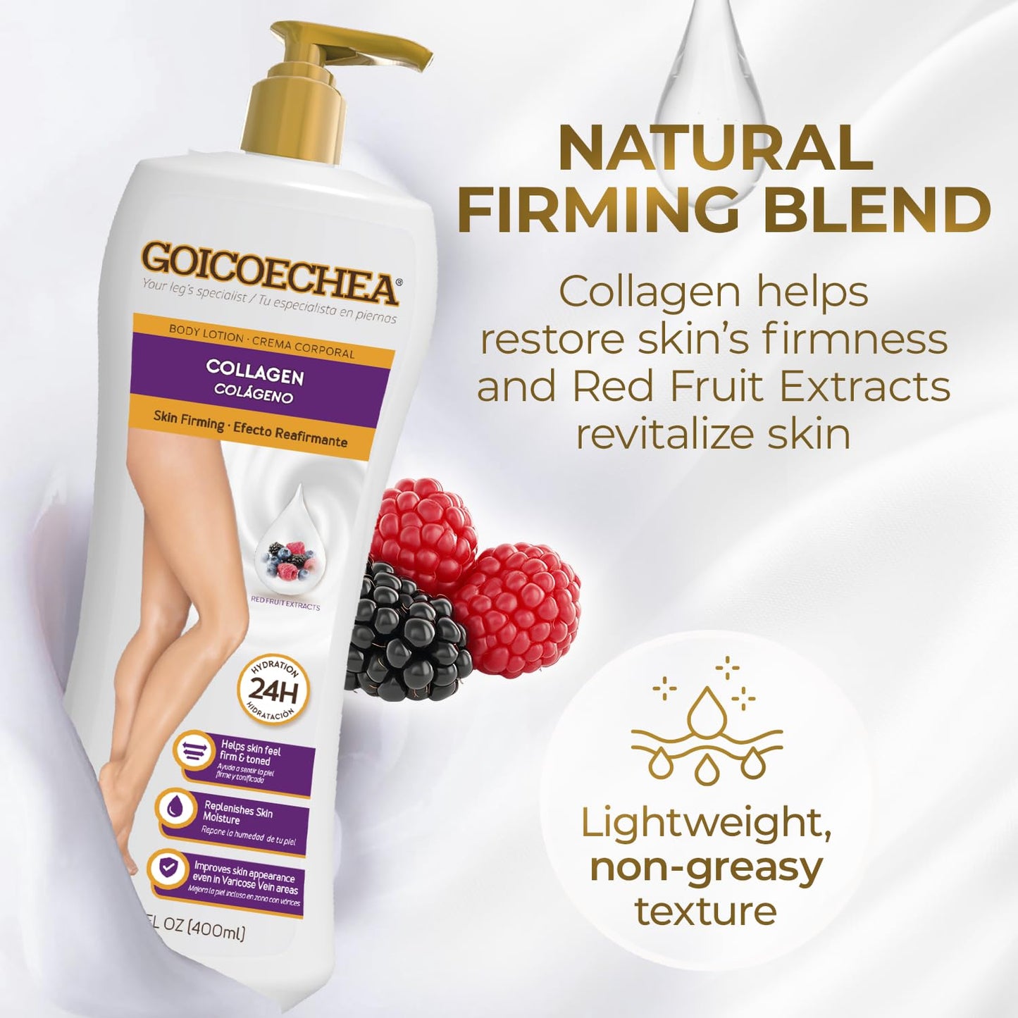 Goicoechea Skin Firming Cream with Collagen Elastin, 13.5 oz, 1-Pack