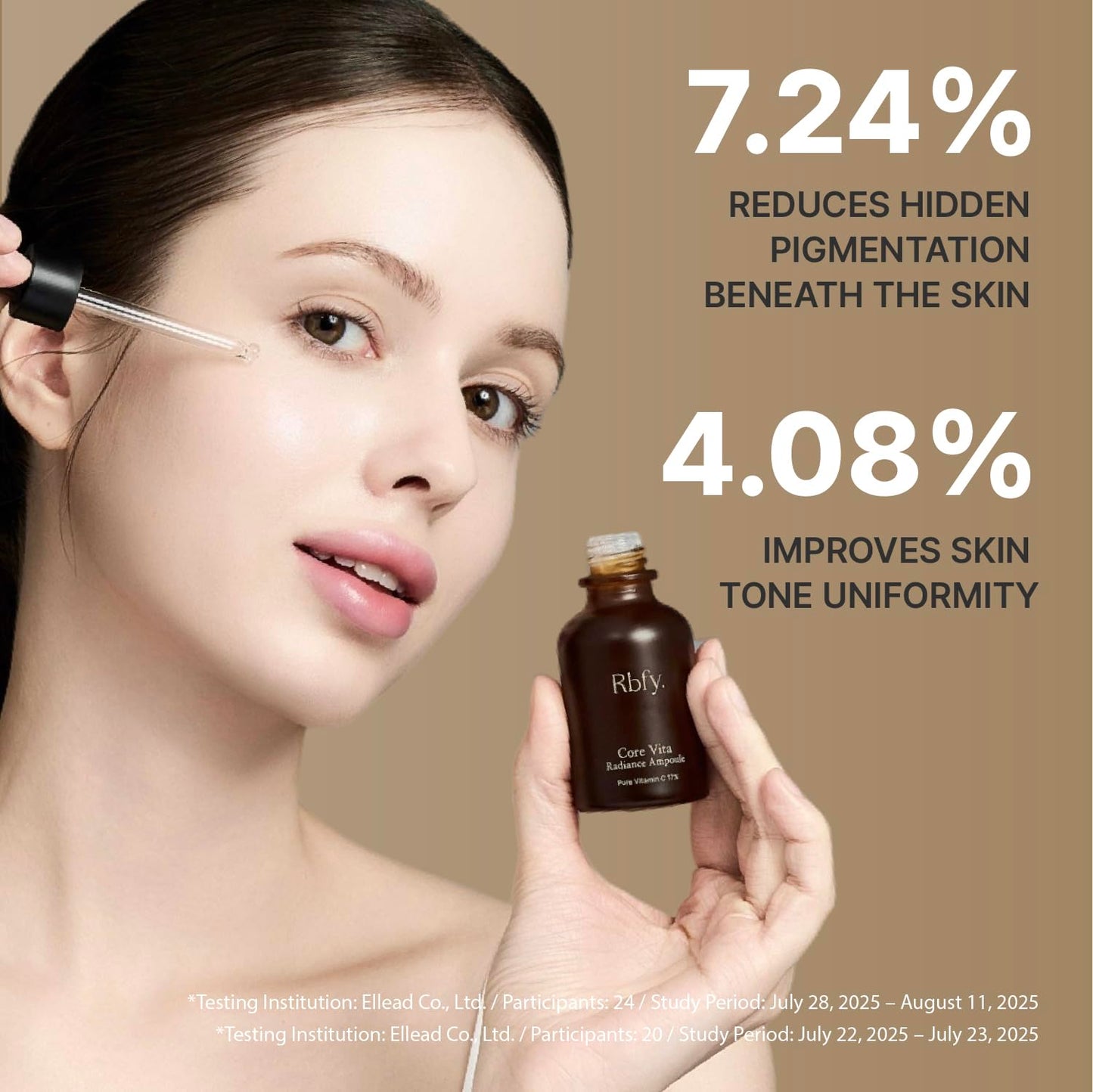 Rbfy. Core Vita Radiance Ampoule - 17% Pure Vitamin C Face Serum for Radiant Skin, Dark Spot Reduction and Wrinkle Care | Anti Aging, Dermatologically Tested, Korean Skincare (1.01 fl oz)