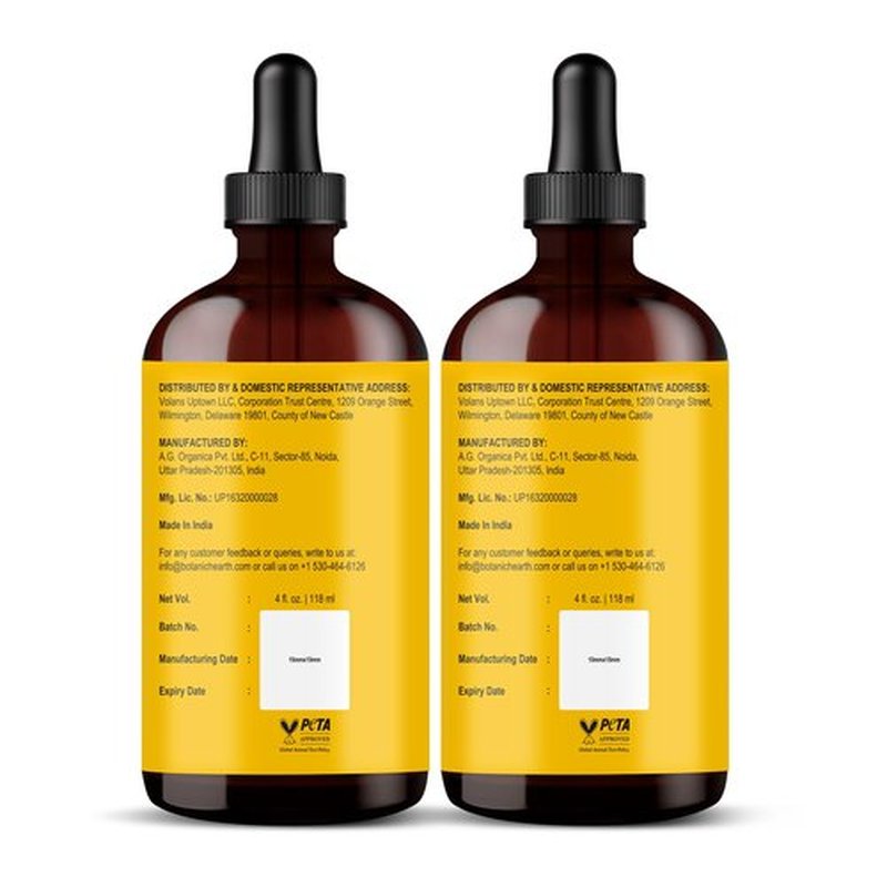 Botanic Hearth Raw Batana Oil for Hair Growth | 100% Pure & Unrefined Oil from Honduras | For Thicker, Stronger Hair - 4 fl oz Set of 2