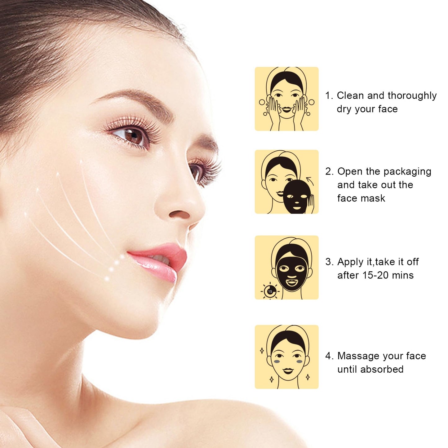 Adofect 15 Pack 24K Gold Crystal Collagen Facial Masks, Anti Wrinkle Collagen Facial Patches for Women, Deep Hydrating & Moisturizing, Reduce Puffiness, Perfect Self-Care Gift for All Skin Types