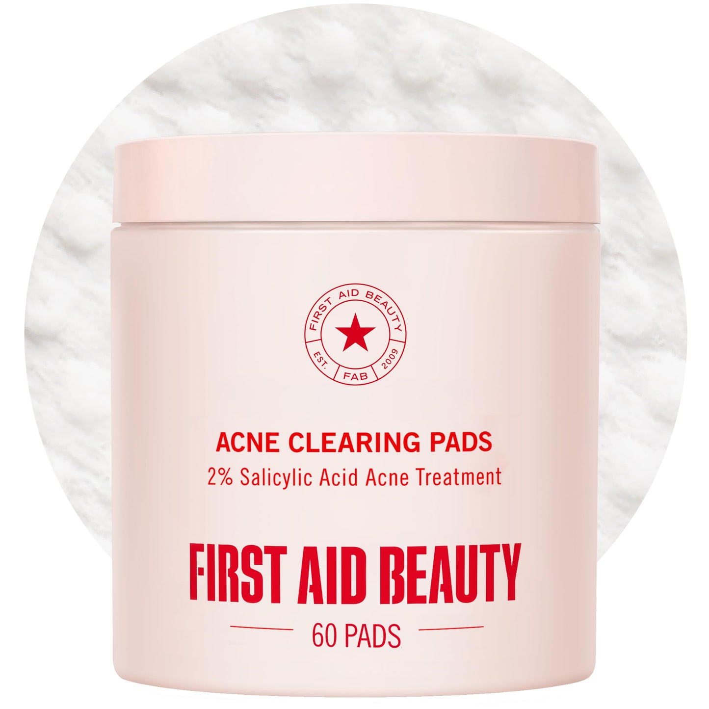 First Aid Beauty Acne Treatment Pads, 2% Salicylic Acid Maximum Strength Acne Pads for Face, Non-Drying Formula, Sensitive Skin, 60 ct