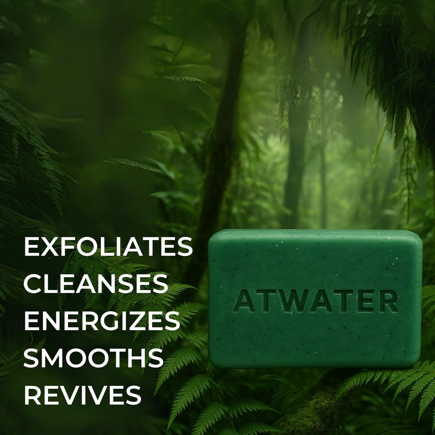 ATWATER Exfoliating Bar Soap for Men, Natural Body Scrub and Cleanser with Jojoba Oil and Coconut, Sulfate-Free Men’s Soap Bar - 7 oz