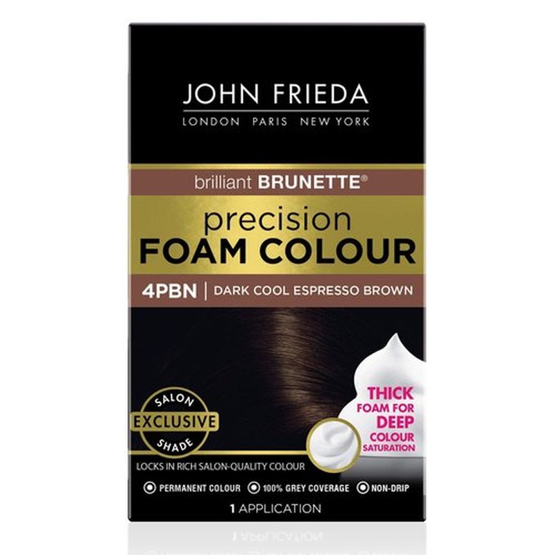 John Frieda Precision Foam Permanent Hair Colour in 4PBN Dark Cool Espresso Brown