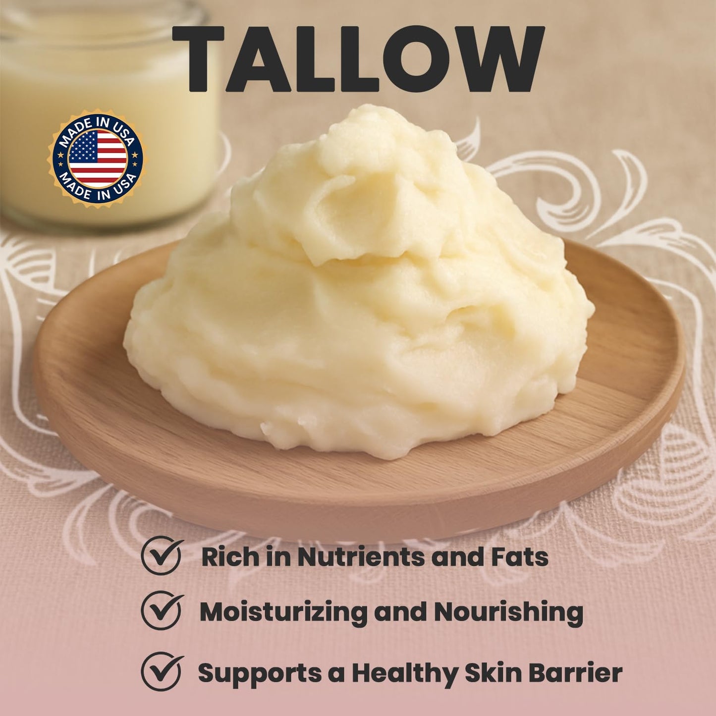 Wholly Kaw Organic Ghee, Tallow and Calamine Soap Bar with Natural Ingredients. Clean Label. Unscented. Fragrance free Face & Body - for Men, Women & Teens. Gentle Body Soap for sensitive skin 4.0 oz