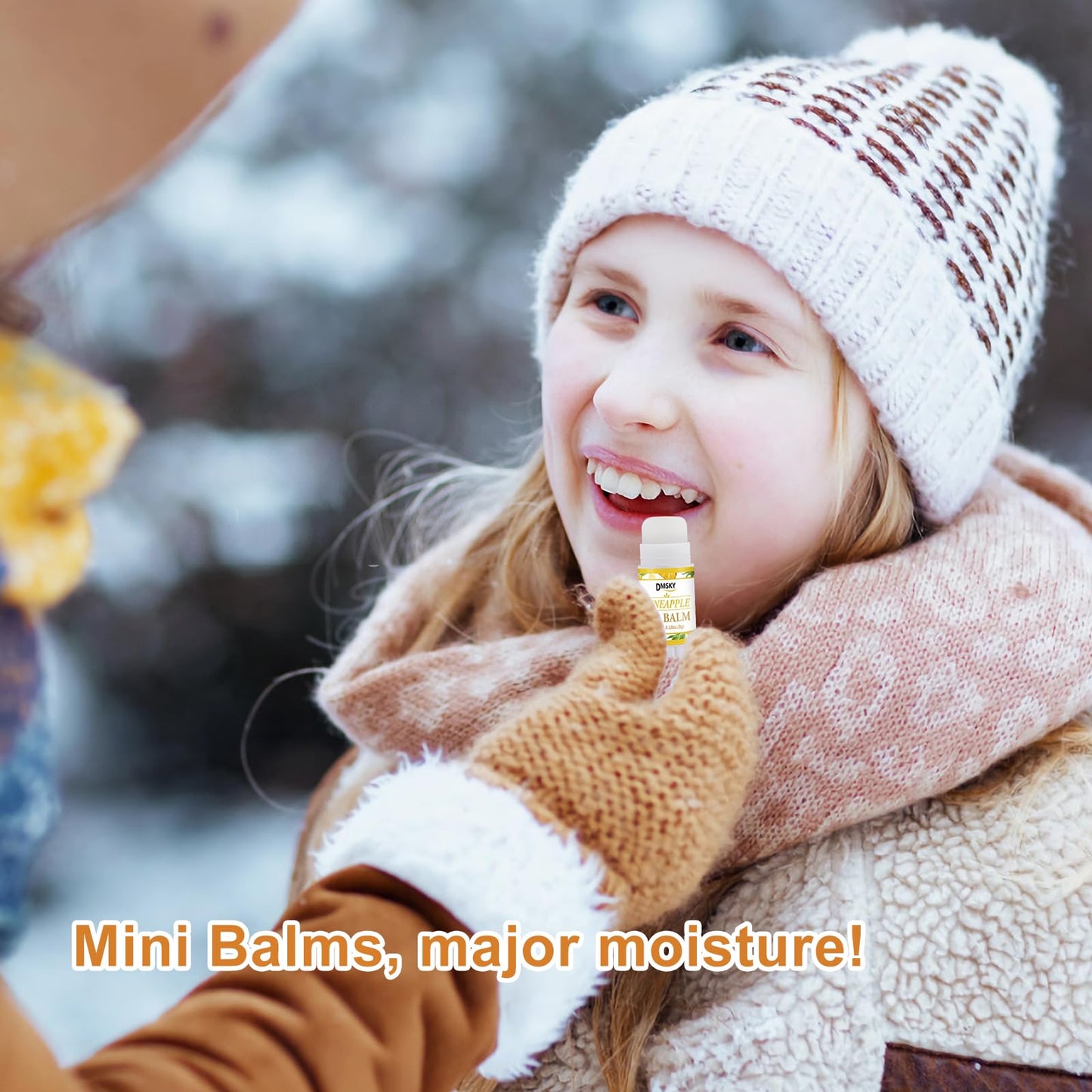 DMSKY Mini Lip Balm Bulk 60 Pack, Natural Lip Balm with Vitamin E and Coconut Oil, Perfect for Party Favors, Care Packages & Goodie Bags