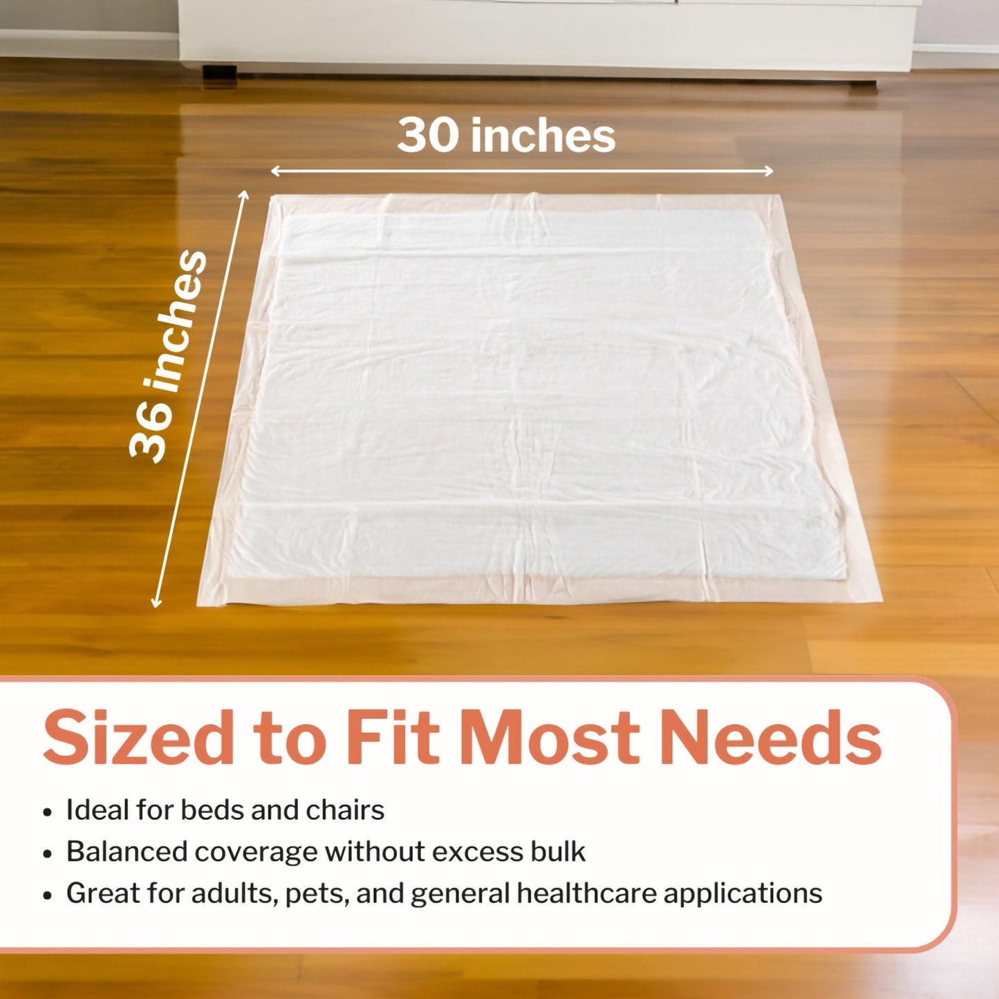 McKesson Underpads Disposable Bed Pads 30" x 36" [100 Count], Heavy Absorbency, Ultra Incontinence Chux Pads for Adults, Elderly, and Baby, Pee Pads