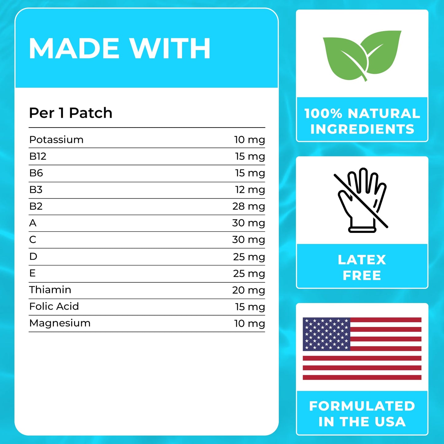 Party Treats Recovery Patches 10 Pack - Wake Up Refreshed & Energized with Our 100% Natural Ingredients Patch - Individually Wrapped, Skin-Friendly & Waterproof - Enhanced Morning Formula