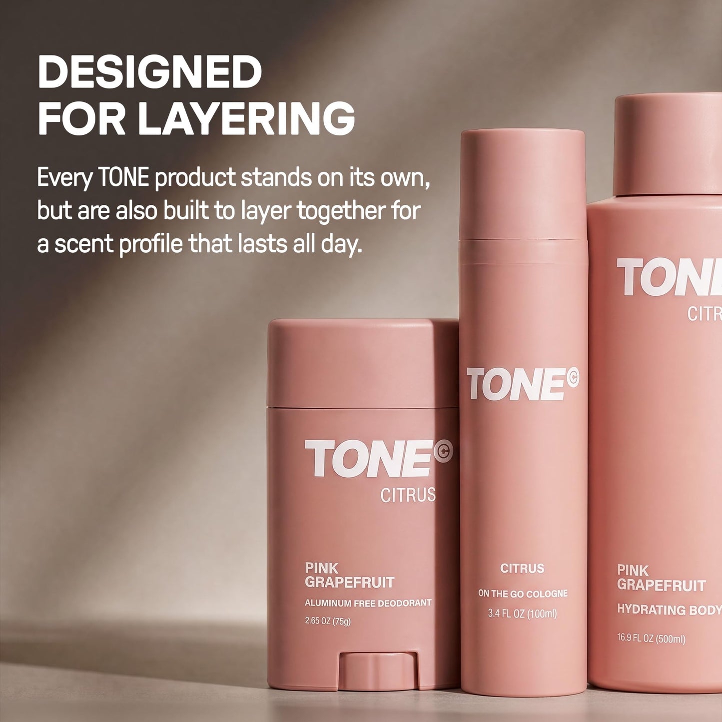 TONE Cologne & Body Mist for Men & Women | Citrus Cologne Spray | Notes of Grapefruit, Orange, and Pistachio | On The Go | Cologne and Perfume Mist, Travel Size Spray, 3.4 fl oz