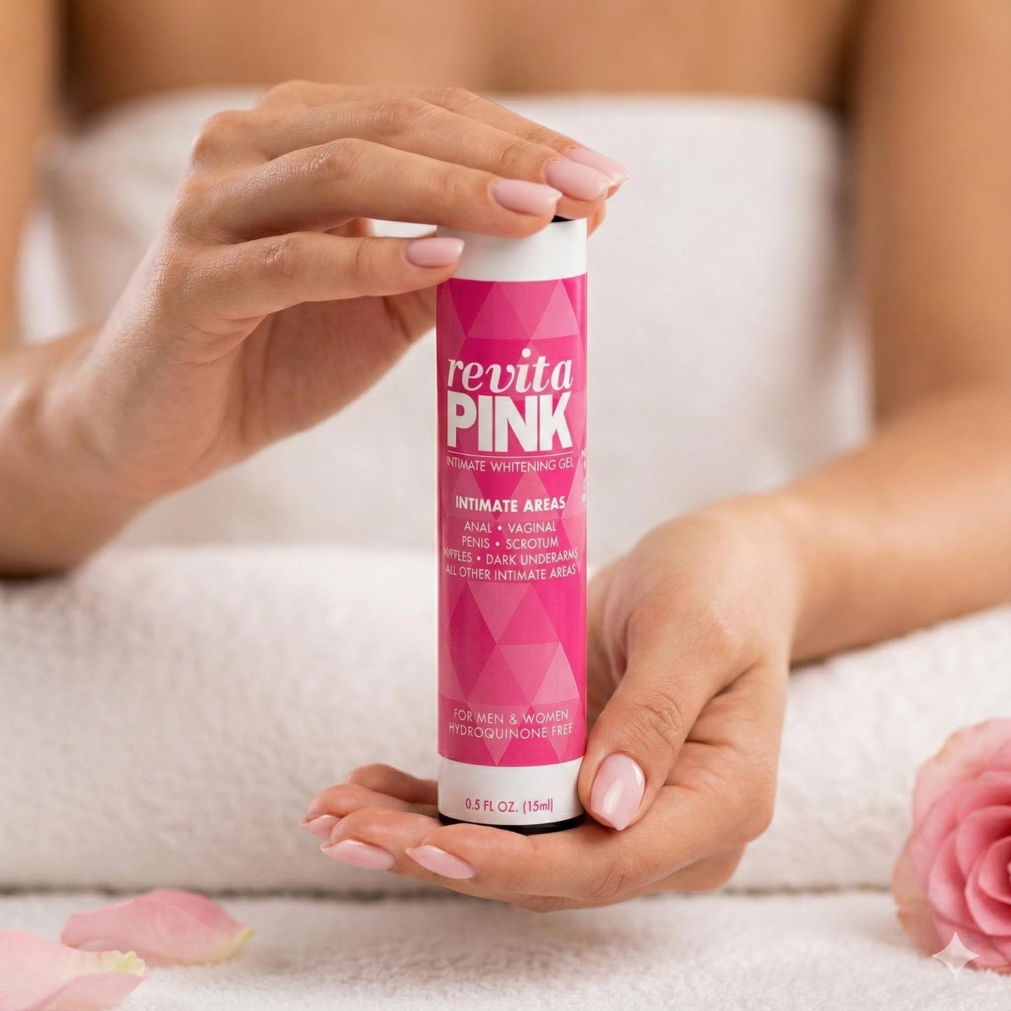 Revita PINK Intimate Area Brightening Gel | Skin Bleaching Cream for Intimate Areas, Underarm Whitening Cream, Armpit Whitening, Inner Thigh, Bikini Area, Dark Spot Remover Corrector, Skin Lightening