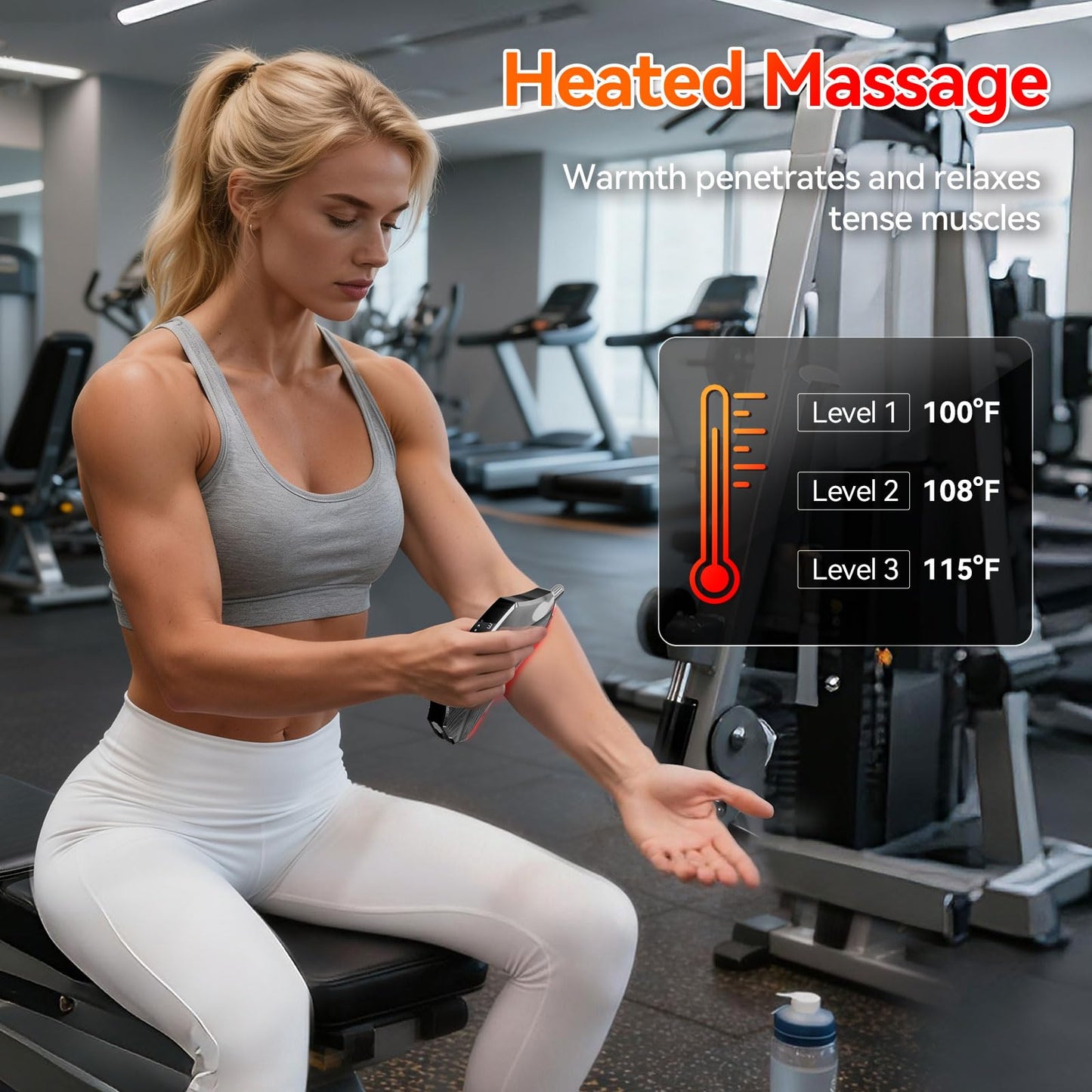 Muscle Scraper Tool,Electric Fascial Knife for Deep Tissue Massage - 4 Modes 3 Heating 3 Vibration,Electric Gua Sha,Myofascial Release Tool for Whole Body