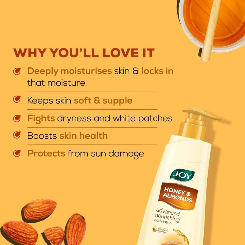 Nourishing Body Lotion with Honey & Almonds - Hydrating 500ml Moisturizer