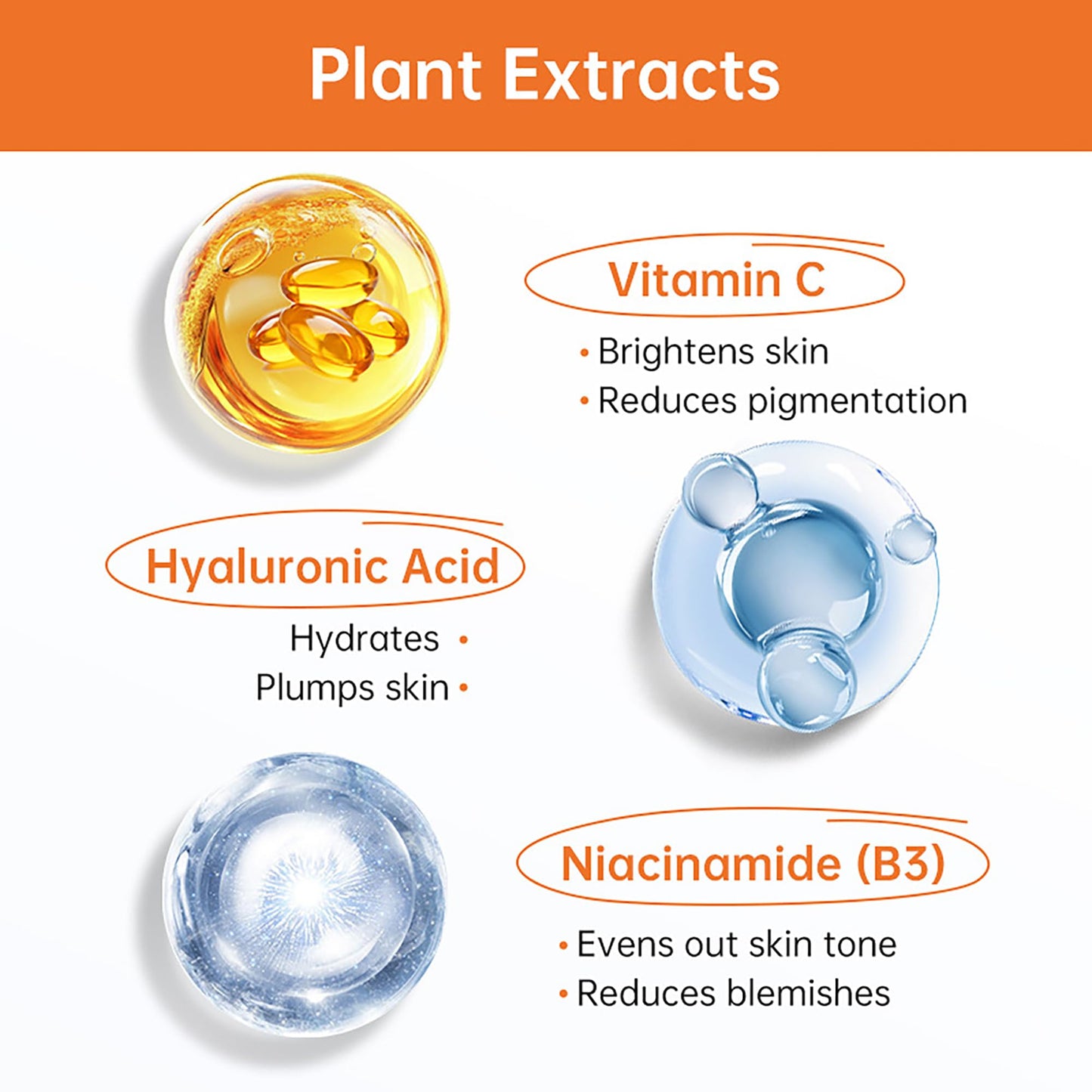 Premium 20% Vitamin C Face Serum,Vitamin C Serum With Hyaluronic Acid For Skin Care-KoreanGlass Skin Care Facial Serum 30ml