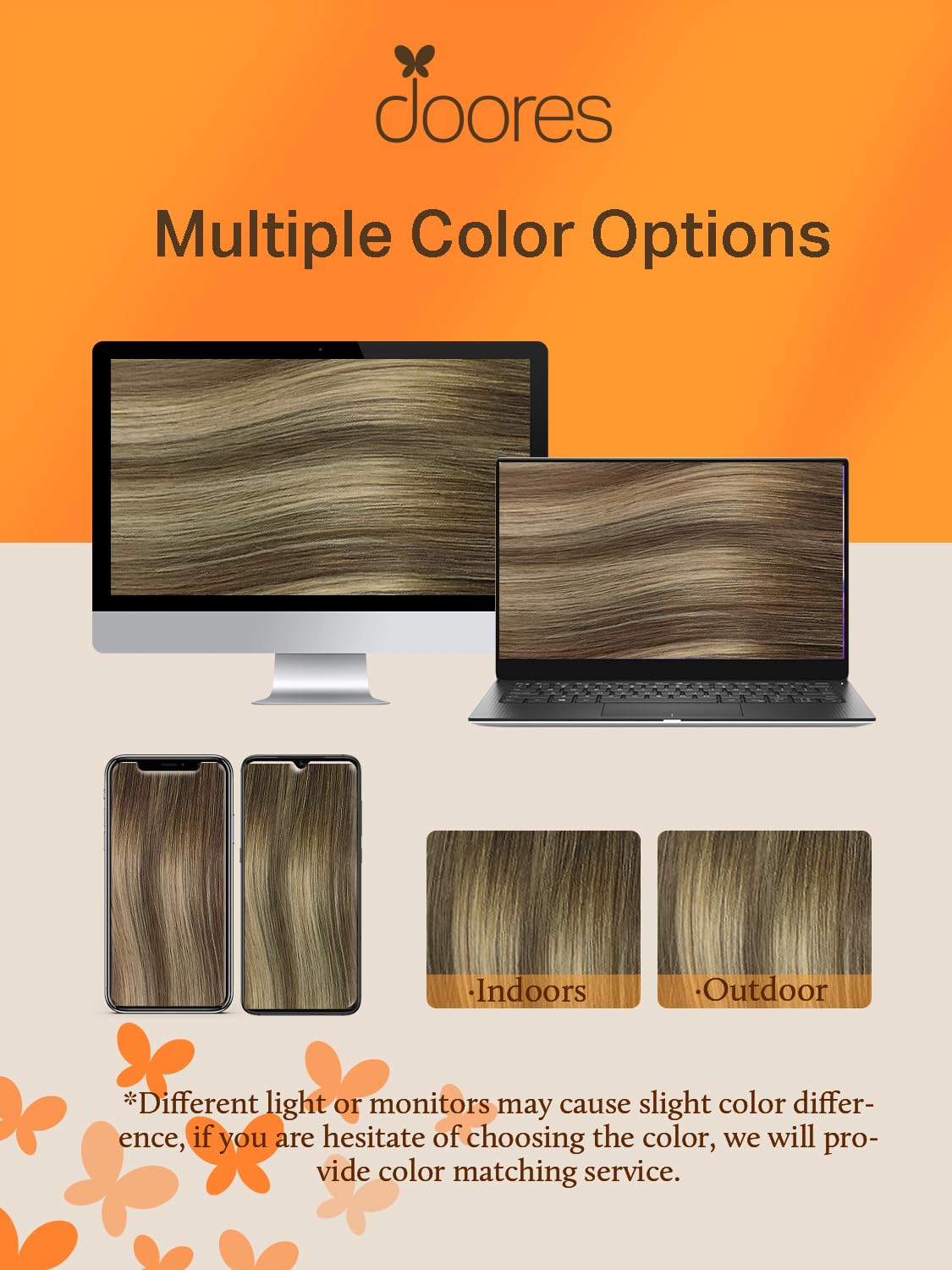 DOORES Hair Extensions Tape in, Balayage Walnut Brown to Ash Brown and Bleach Blonde 14 Inch 25g 10pcs, Tape in Human Hair Extensions Straight Remy Hair Skin Weft Tape
