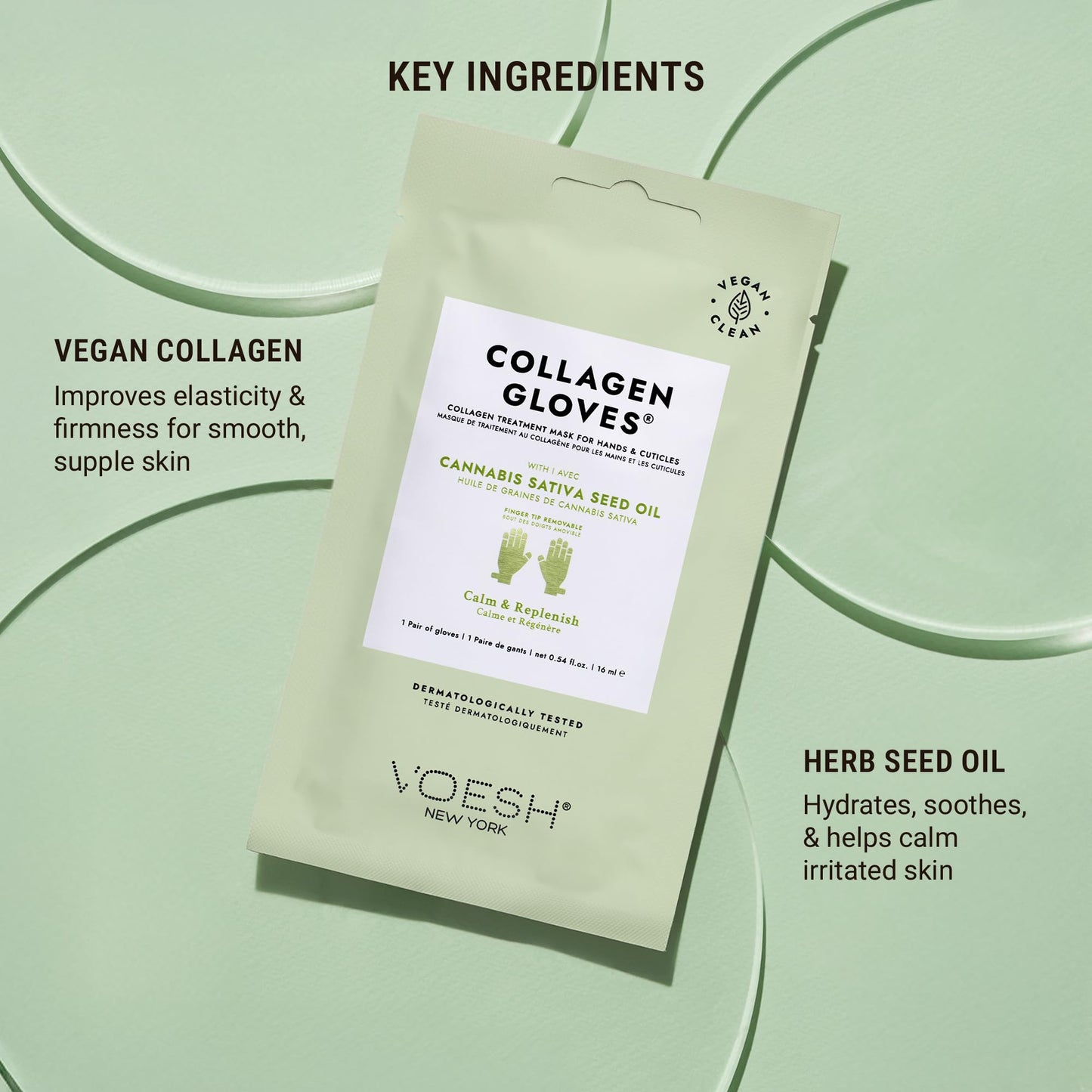 VOESH Collagen Gloves, Vegan Hand Masks, Variety 5 Pack, Moisturizing Hand Mask, Lotion Gloves, Hydrating Gloves, Hand Care, Spa Manicure Gloves, Dry Hand Treatment