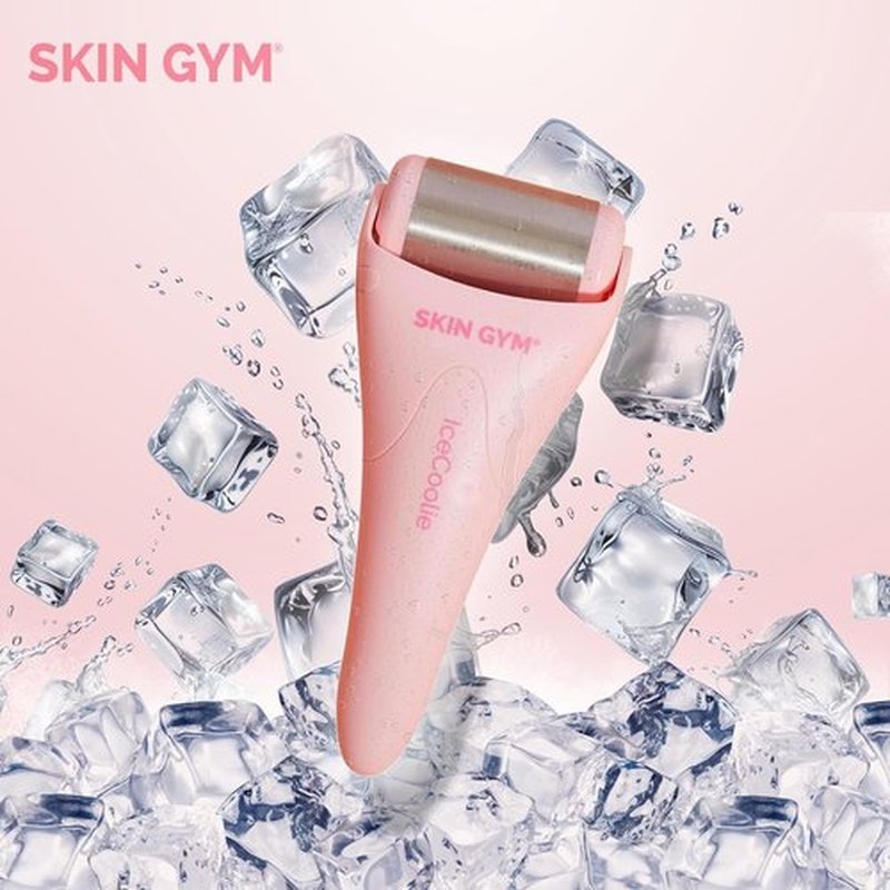 SKIN GYM IceCool Ice Roller for Face - Anti Aging Ice Face Roller & Eye Roller for Eye Puffiness Relief, Travel Size Face Roller Skin Care & Face Ice Roller, Light Facial Ice Roller & Face Depuffer