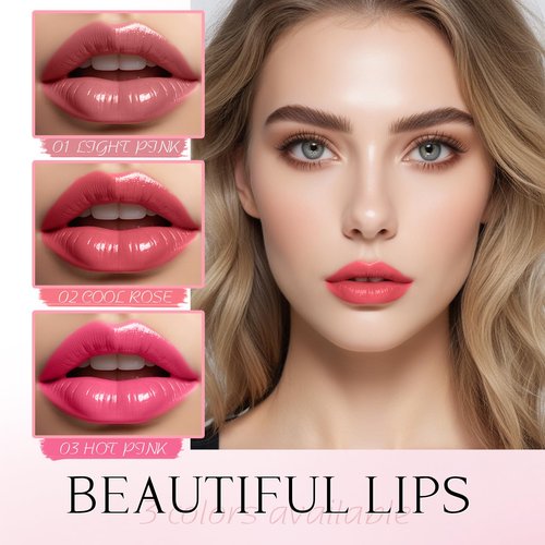 DAGEDA Lip Stain Peel Off, 3 Colors Lip Liner Stain, Matte Finish Peel Off Lip Tint Stain, Non-Stick Tattoo Color Lip Gloss, Highly Pigmented Liquid Lipstick, Waterproof Lip Makeup for Women
