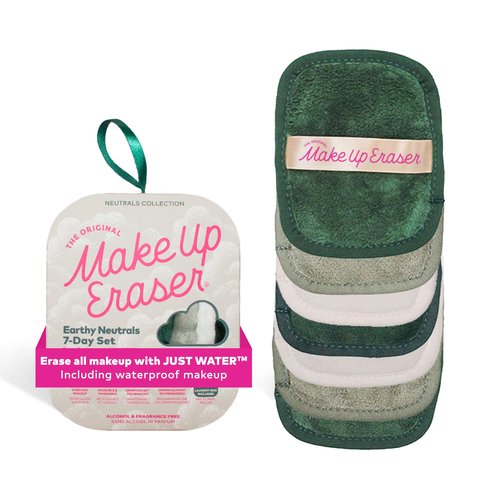 The Original MakeUp Eraser, 7-Day Set, Erase All Makeup with Just Water, Including Waterproof Mascara, Eyeliner, Foundation, Lipstick, Sunscreen, and More! Eat Your Greens Neutrals, 7ct.