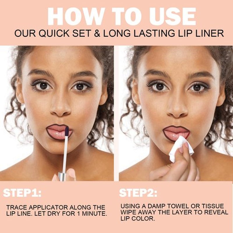 popcode Peel Off Lip Liner Stain, Infused with Nourishing Ingredients & Vitamin E, Quick Set Lip Stain Peel Off Long Lasting For All Skin Types, #005 Boiling Summer